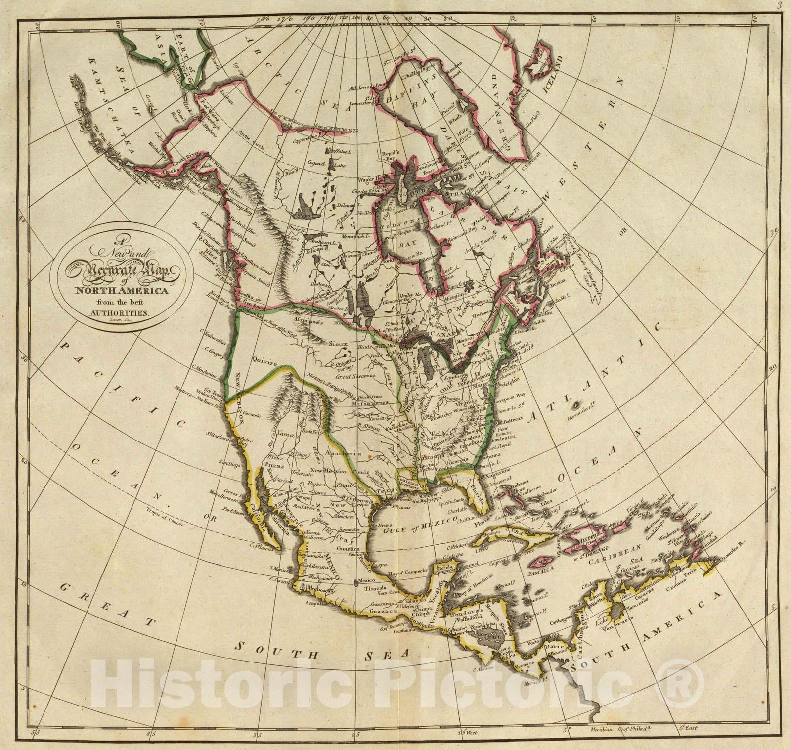 North America, 1814 - Historical Map Print from Carey's General Atlas
