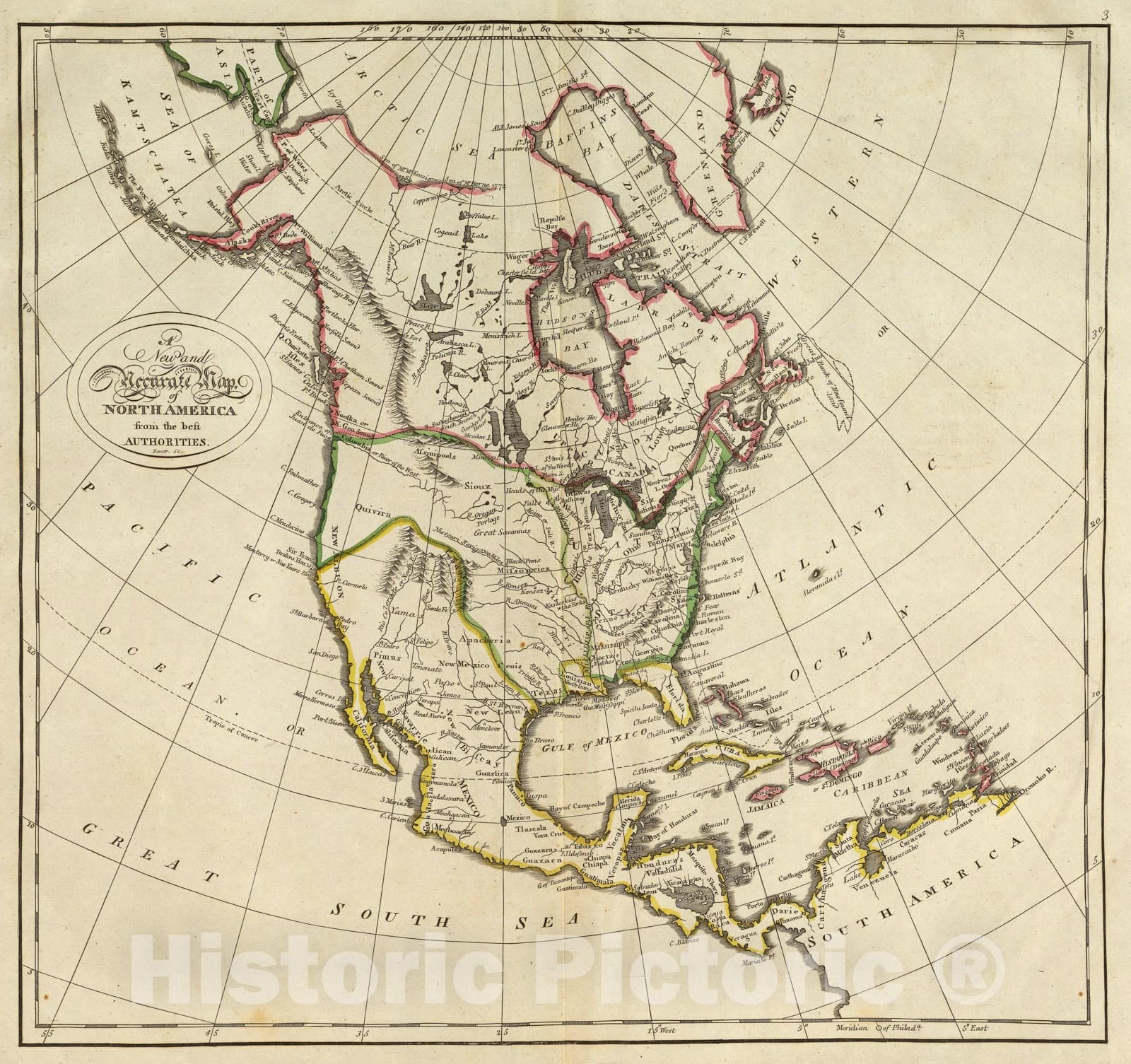 Historic Map - 1814 Map of North America. - Vintage Wall Art