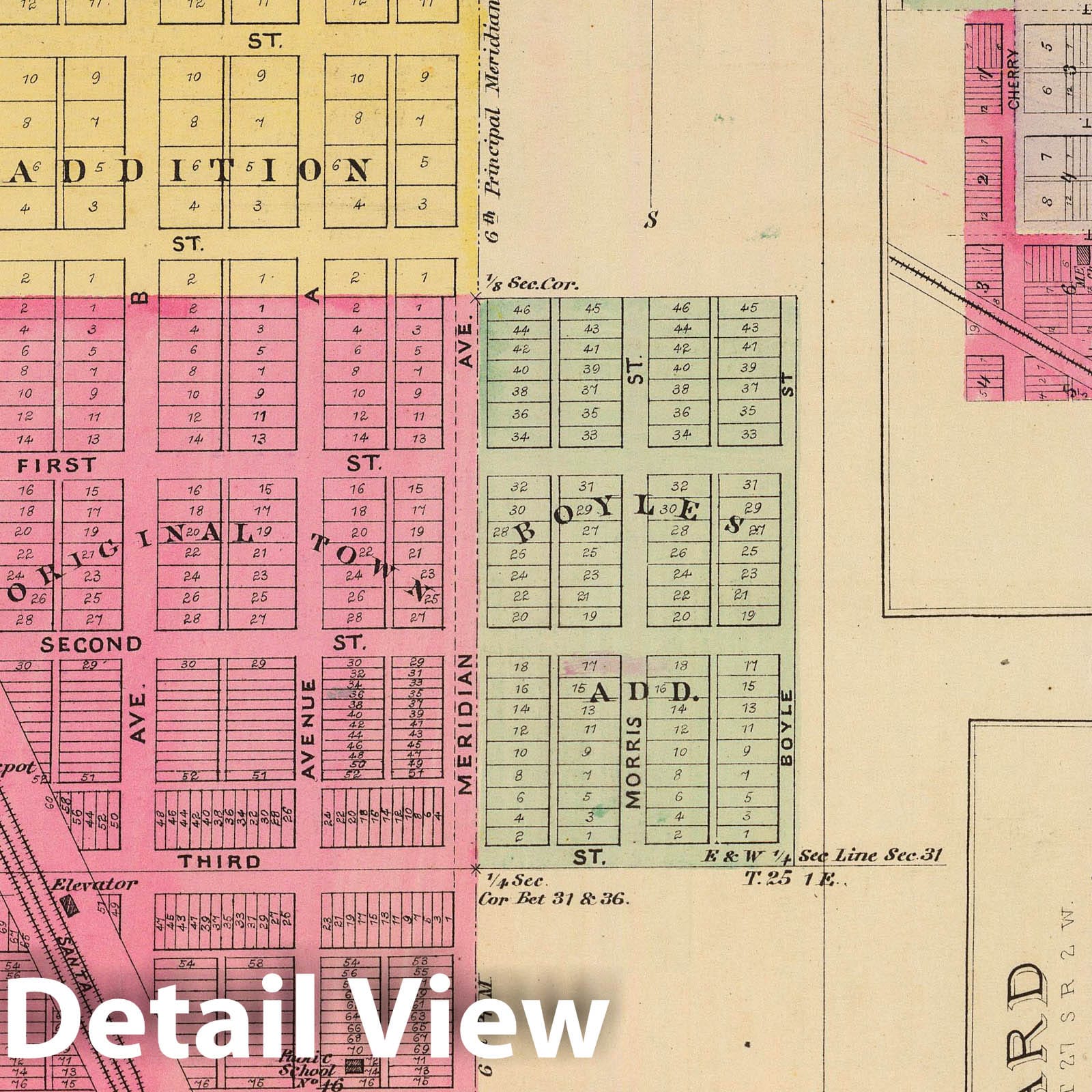 Valley Center, Goddard, and Argonia, Kansas - Historical Map Print, 1887