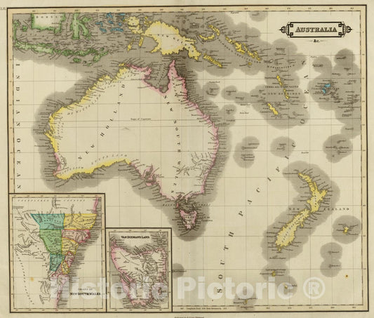 Historic Map : 1831 Australia &c. - Vintage Wall Art