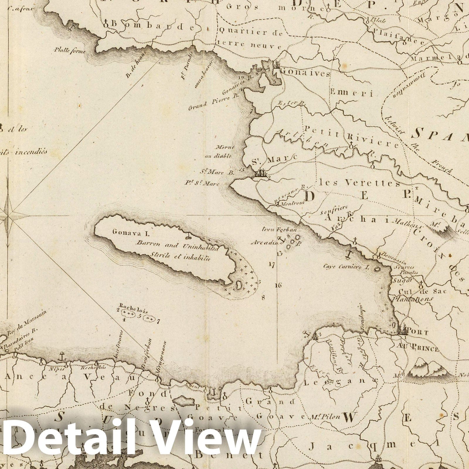 French Part of Saint Domingue, 1811 - Historical Map Print
