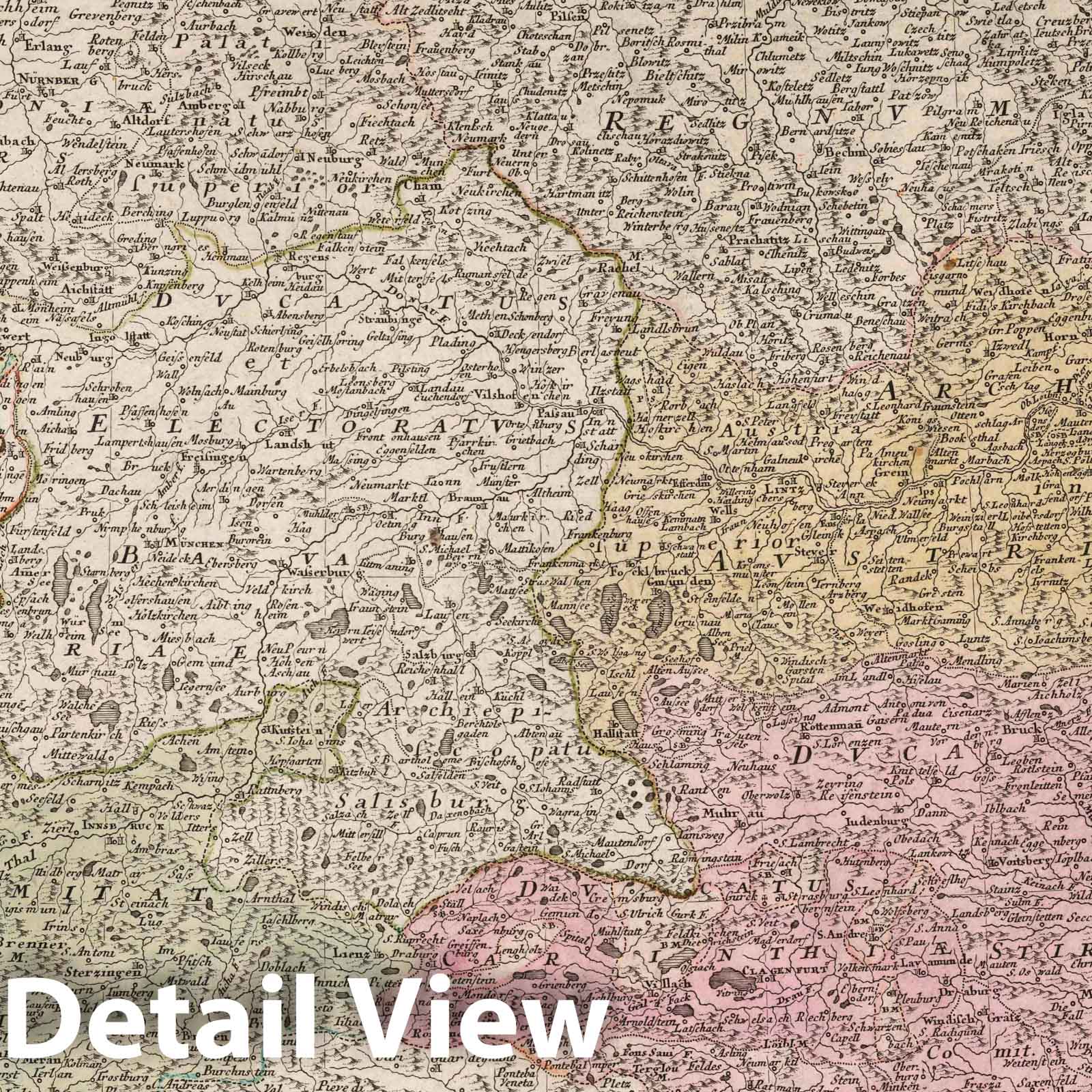 Austrian Circle, 1747 - Historical Map Print