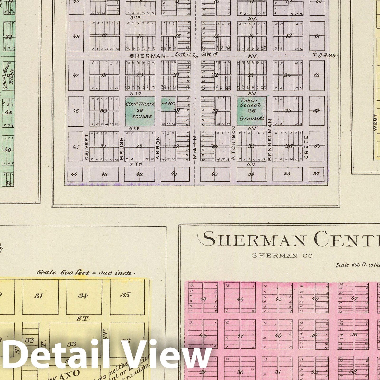 Bird City, Eustis, Voltaire, Wano, Sherman Center, and Leonard, Kansas - 1887 Atlas Map