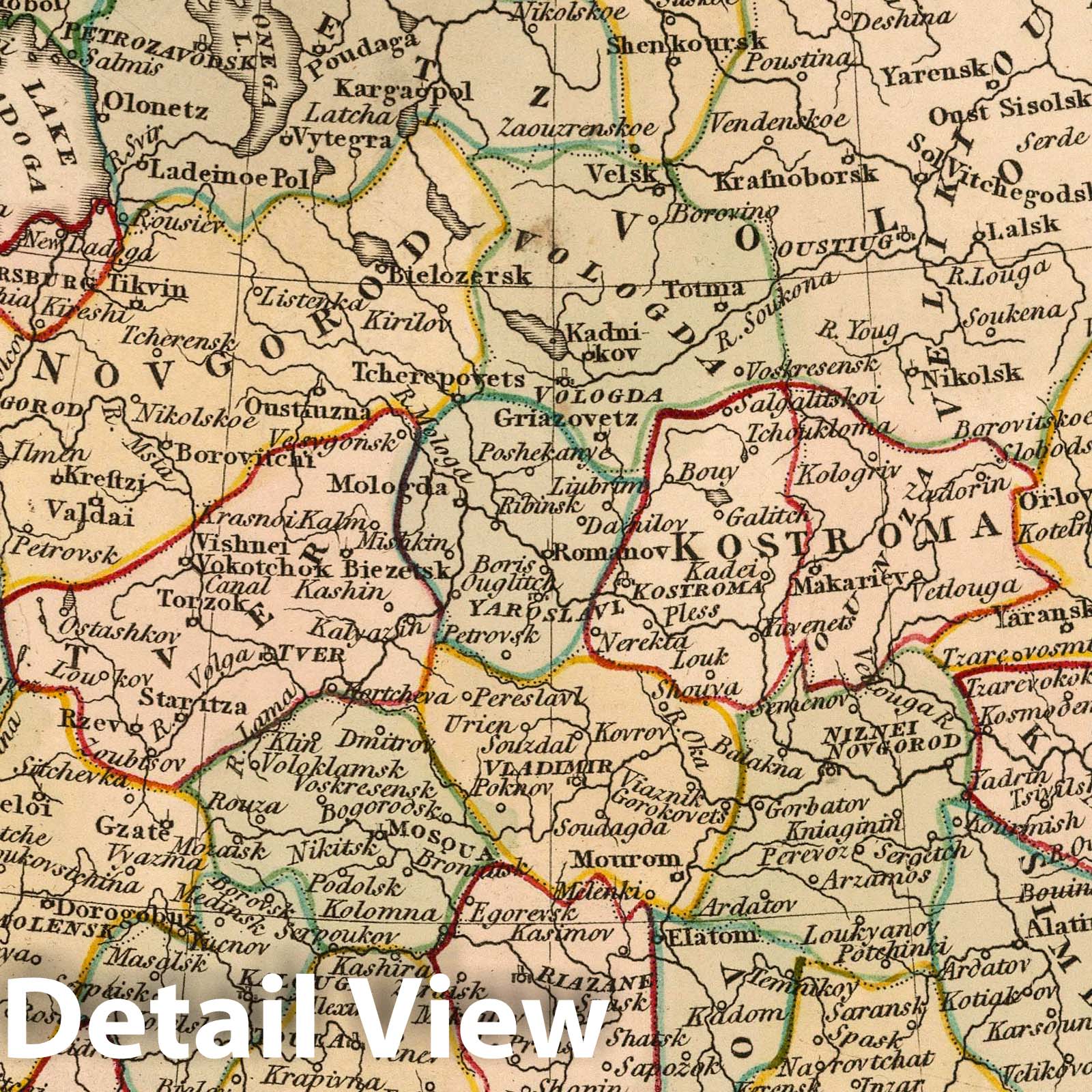 Russia in Europe with Polish Dismemberments, 1799 - Historical Map Print
