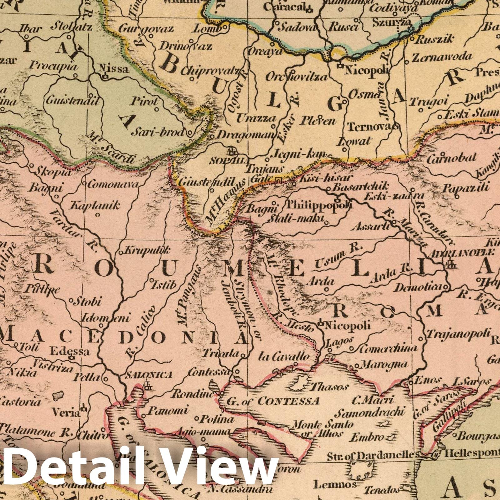 Turkey in Europe, 1800 - Historical Map Print