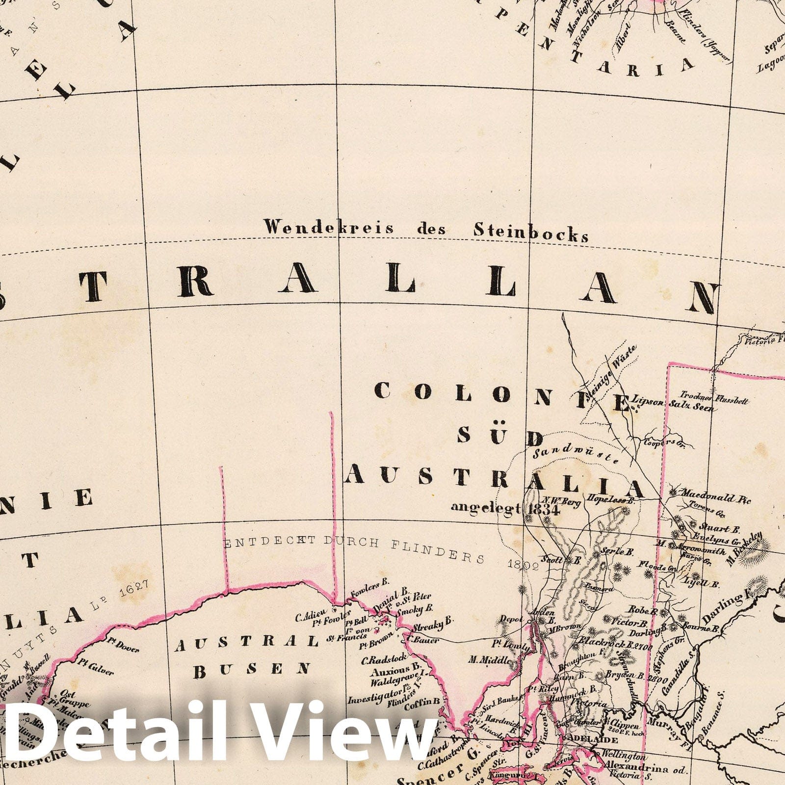 Australia 1855 Historical Map Print - Hand-Colored Lithograph
