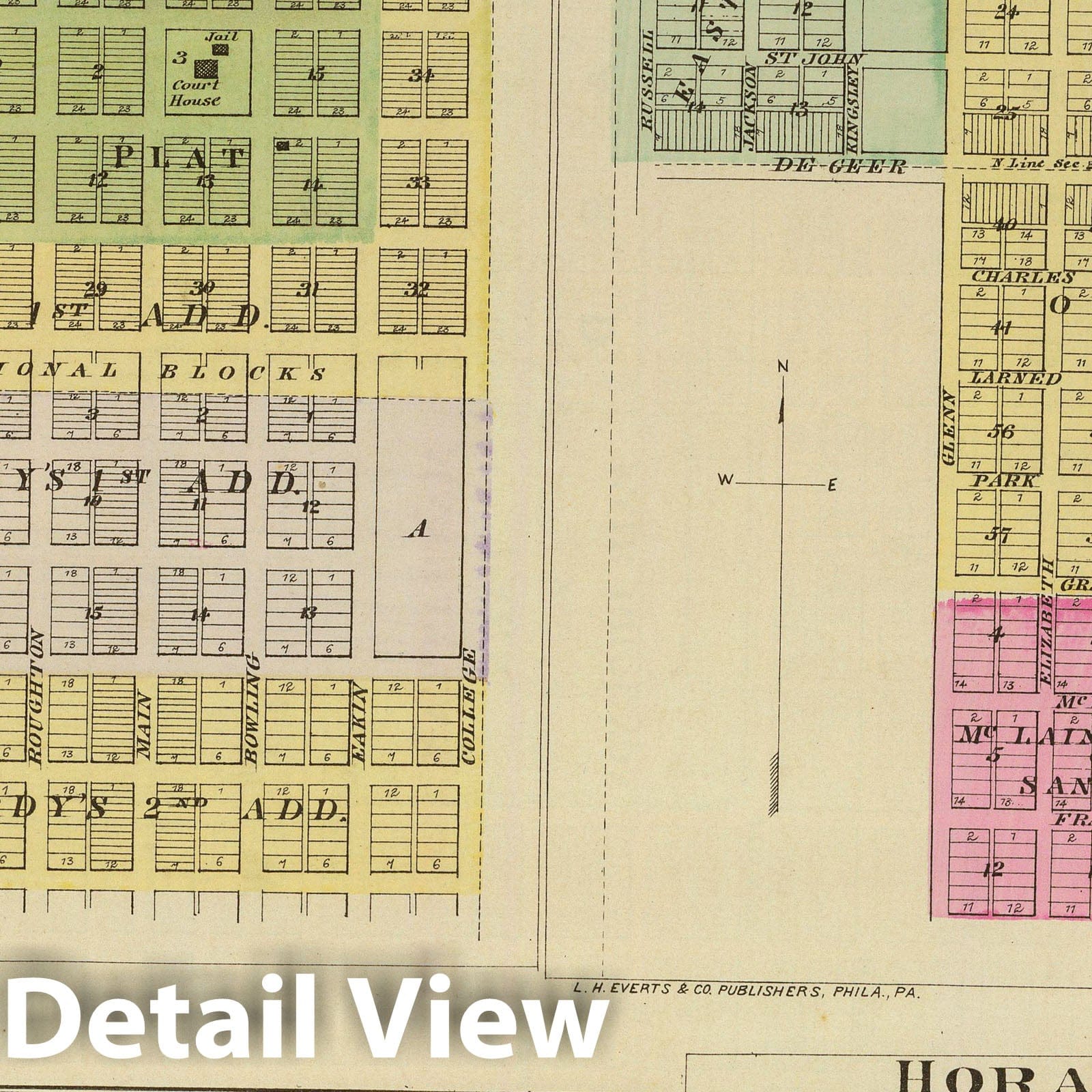 Jetmore, Scott City, Hanston, Bucyrus, Horace, and Orwell City, Kansas - 1887 Atlas Map