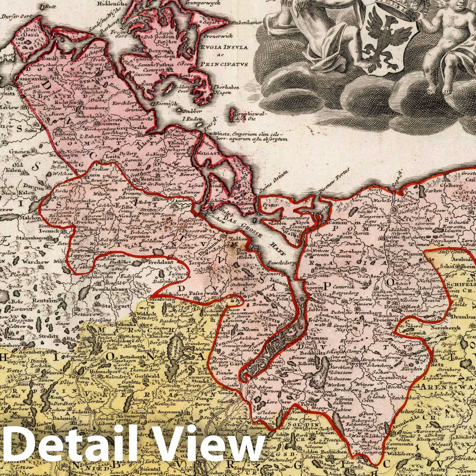 Map of Brandenburg and Pomerania, 1752 - Homann Atlas Plate