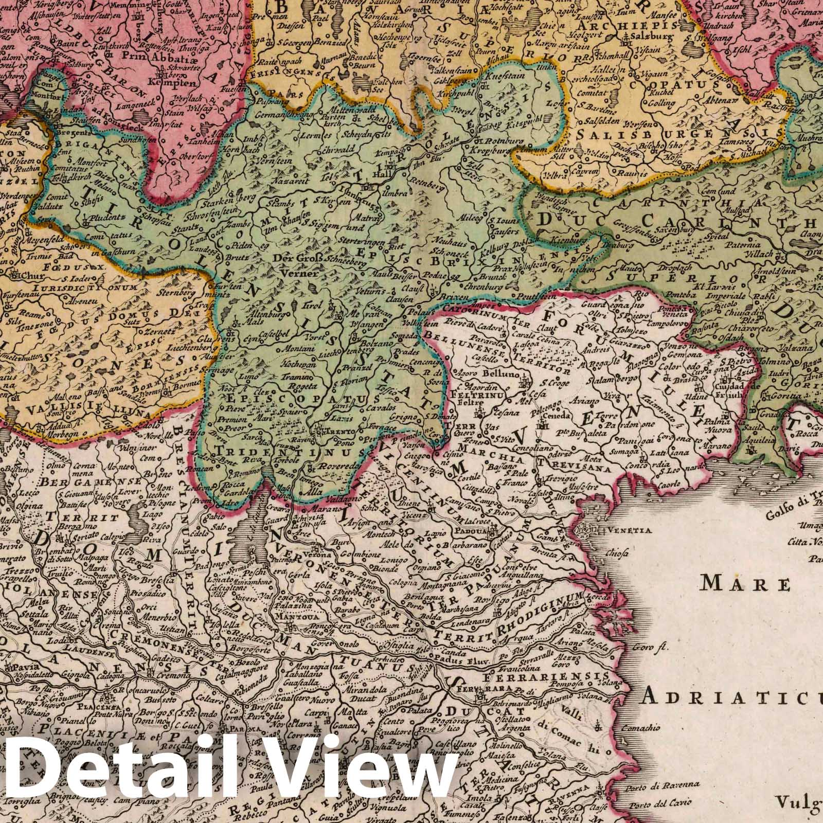 Upper Danube River, 1788 - Historical Map Print