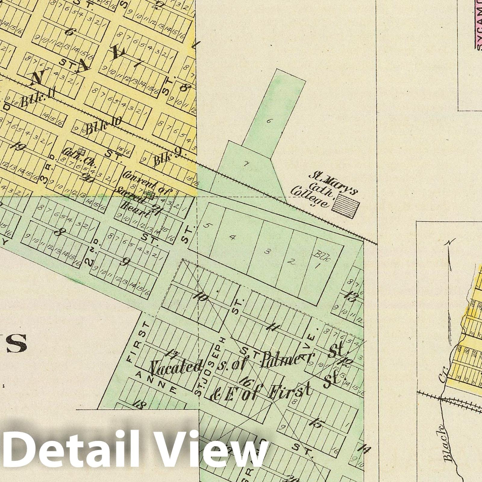Saint Marys, Fostoria, St. George, Garrison, Pottawatomie County, Kansas - 1887 Historical Map Print