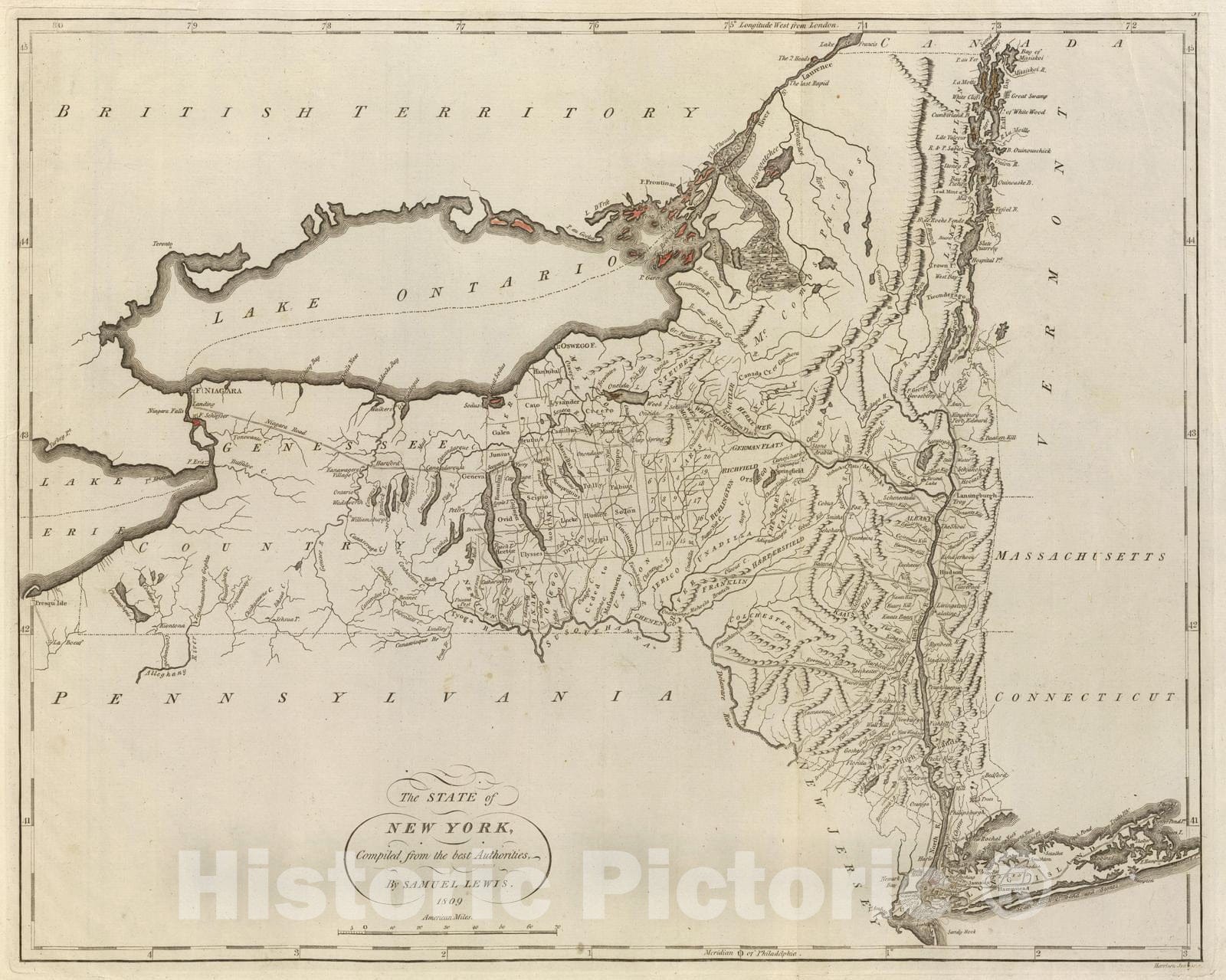 Historic Map : 1811 New York. - Vintage Wall Art