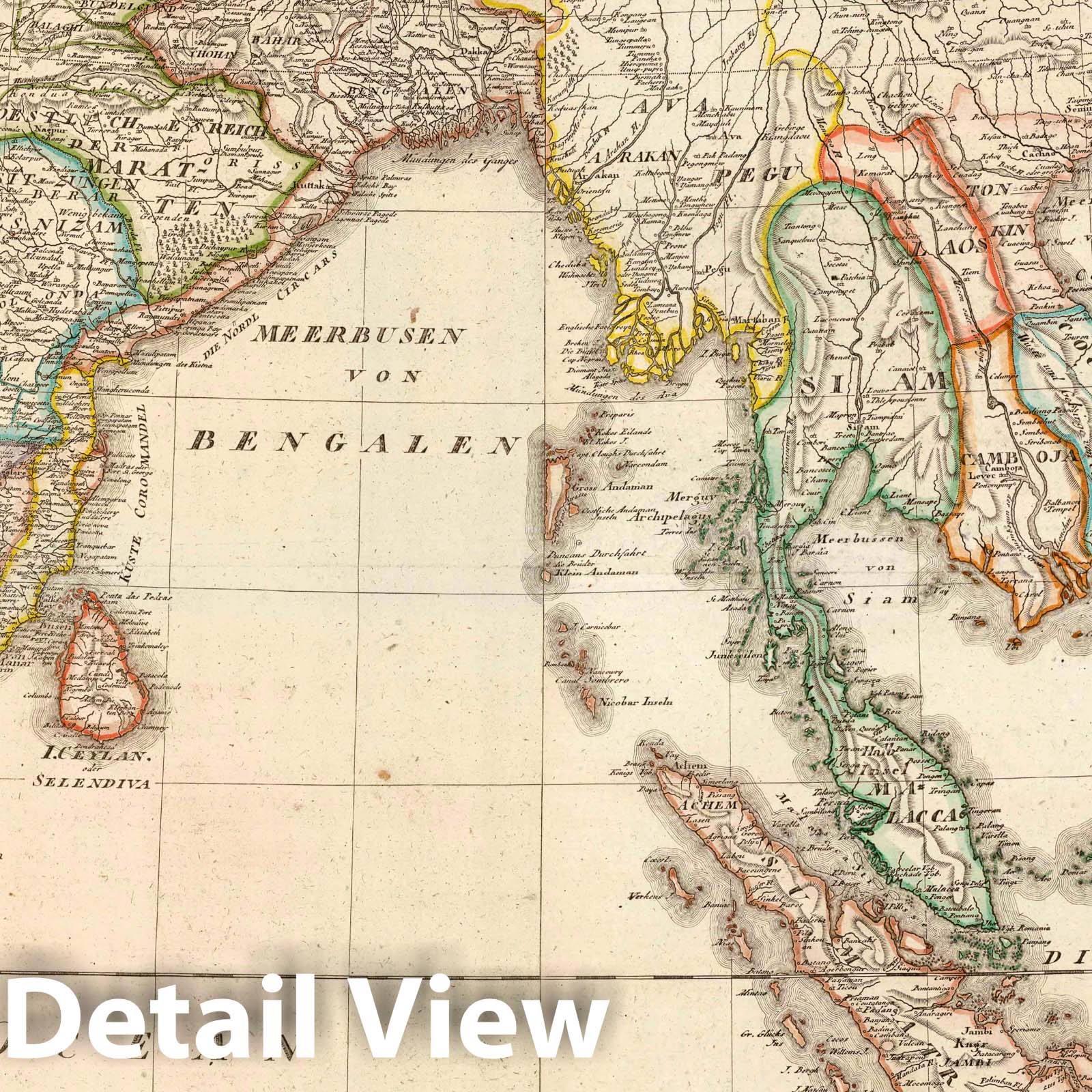 East Indies, 1819 - Historical Map Print