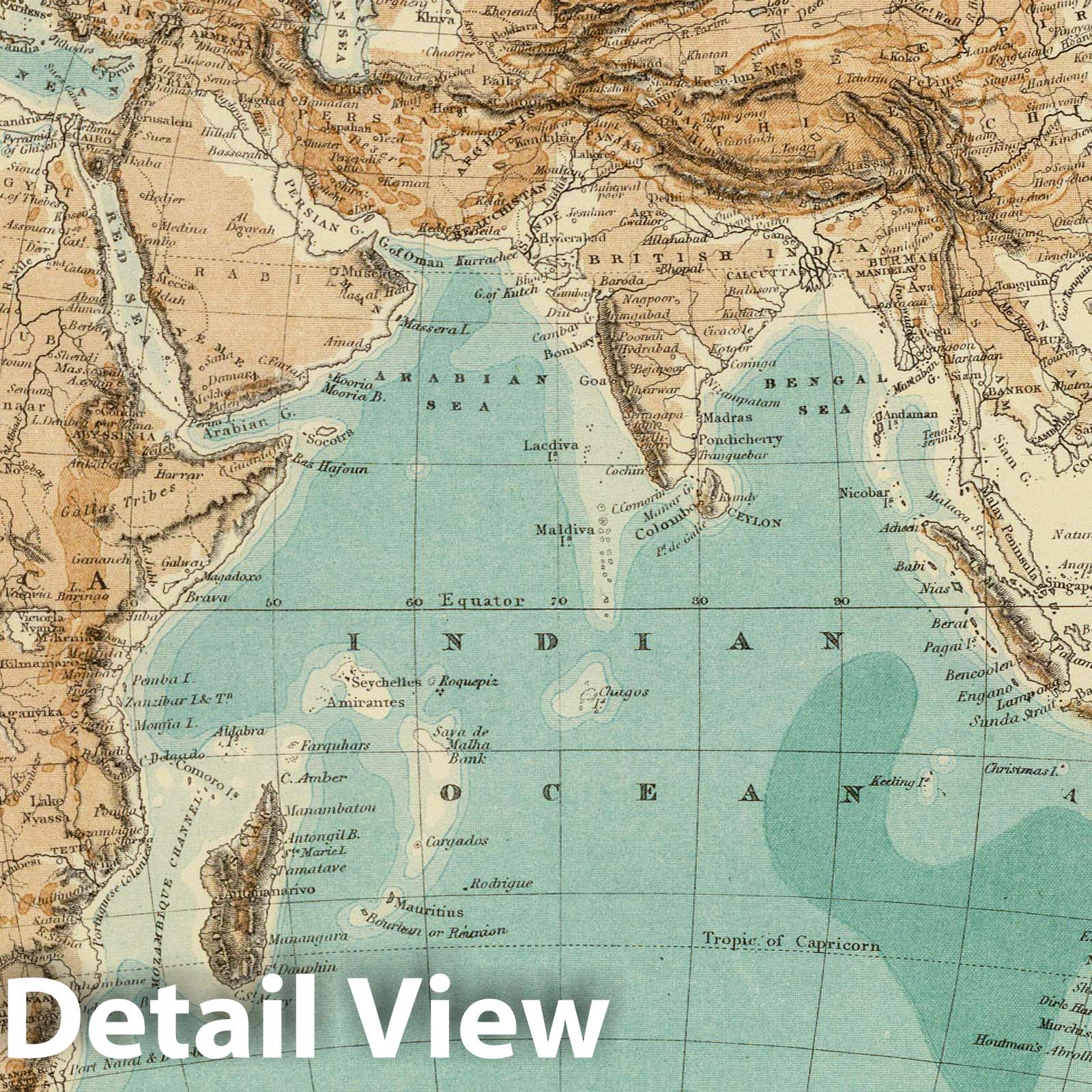 Eastern Hemisphere - River Map, 1883 - Letts's Popular Atlas