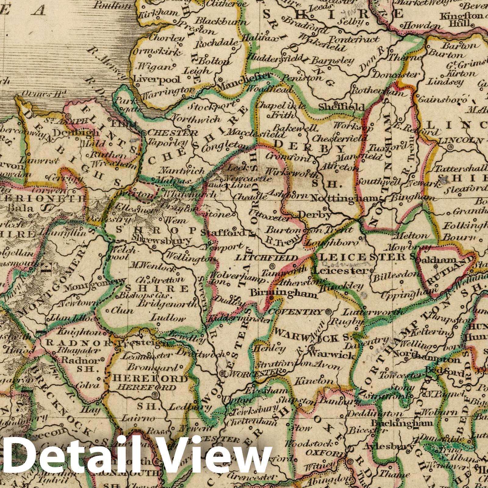 England and Wales - Boundary Map, 1824 - Historical Map Reproduction