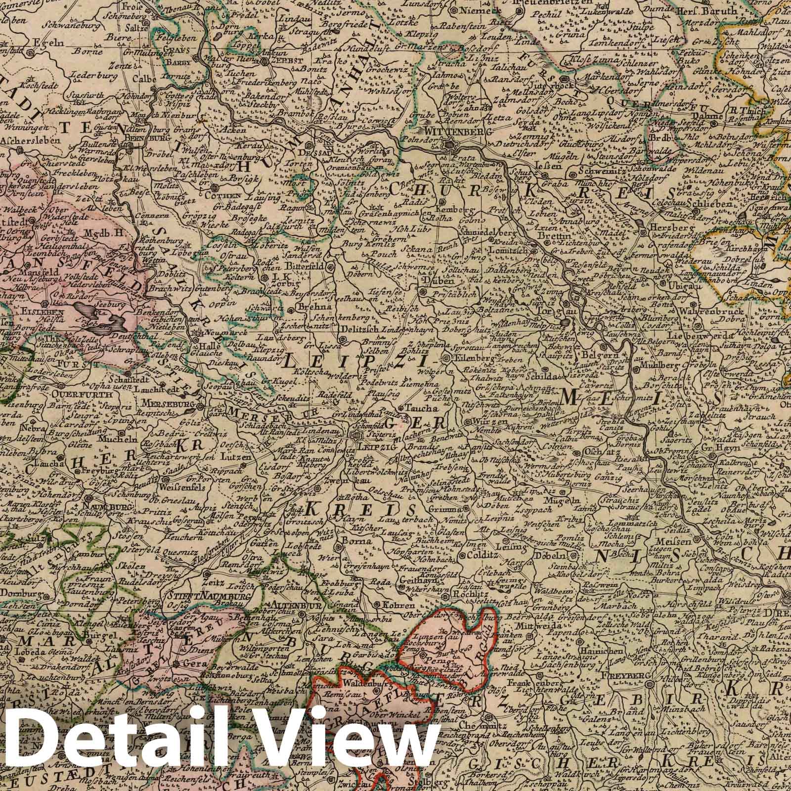 Southern Part of Upper Saxony, Germany, 1783 - Historical Map Reproduction