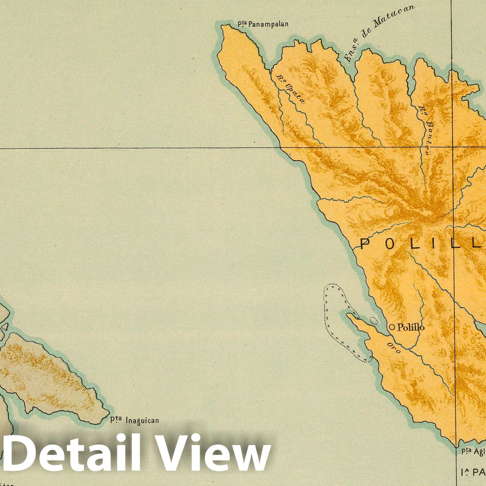 Infanta y Polillo, Philippines - 1899 Historical Map Print