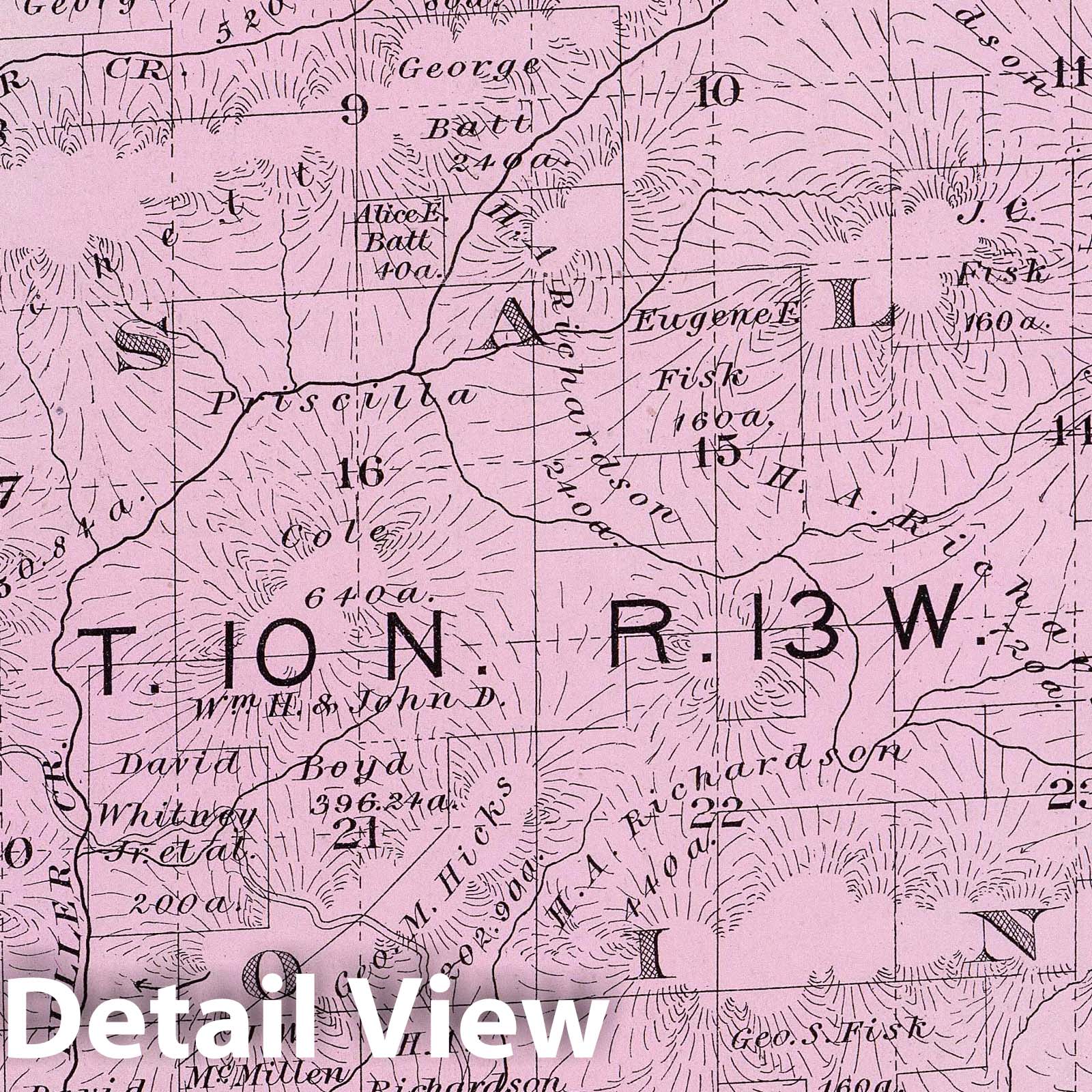 Sonoma County, California 1898 Cadastral Map - Historical Atlas Reproduction