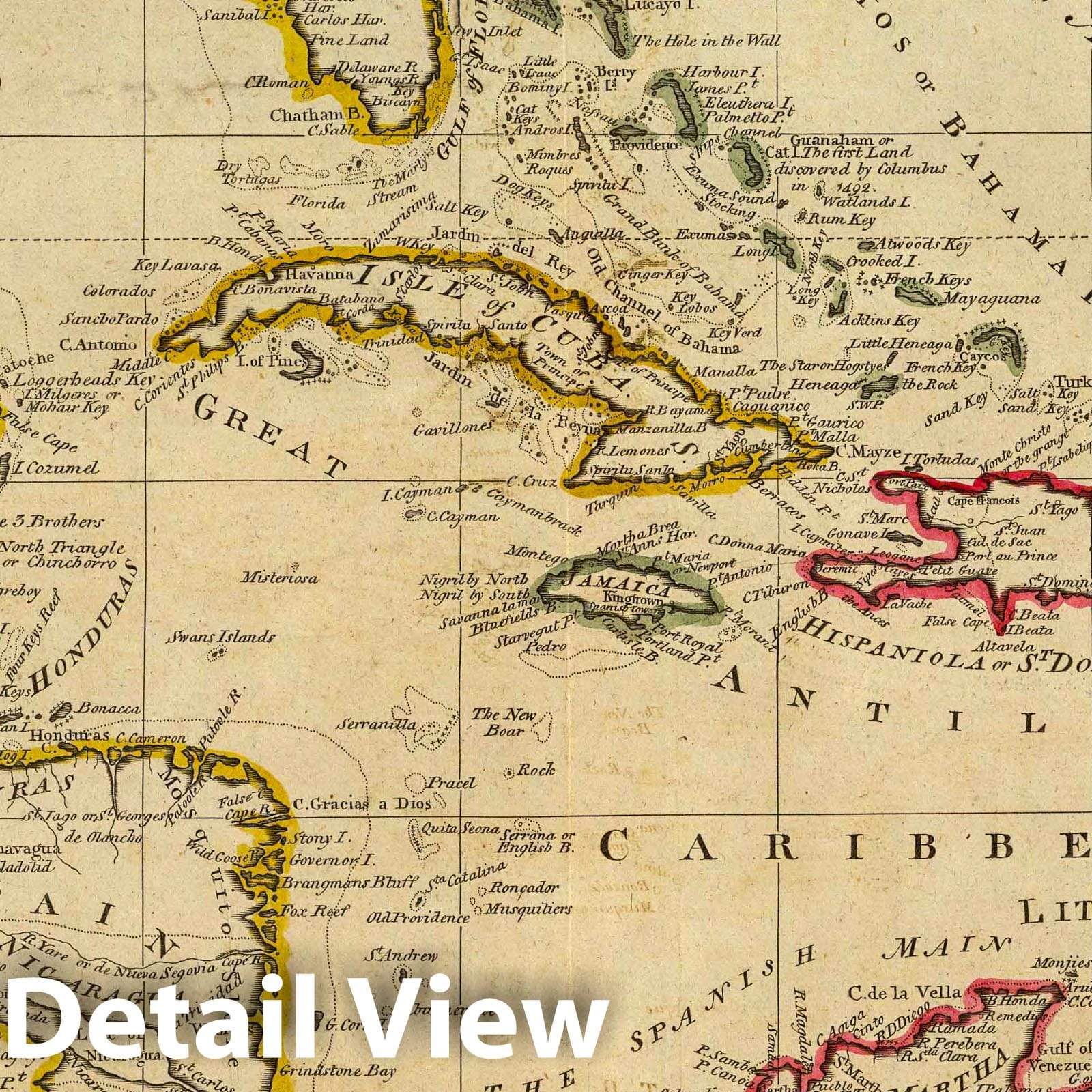 West Indies - Nautical Chart, 1814 - Historical Map Print