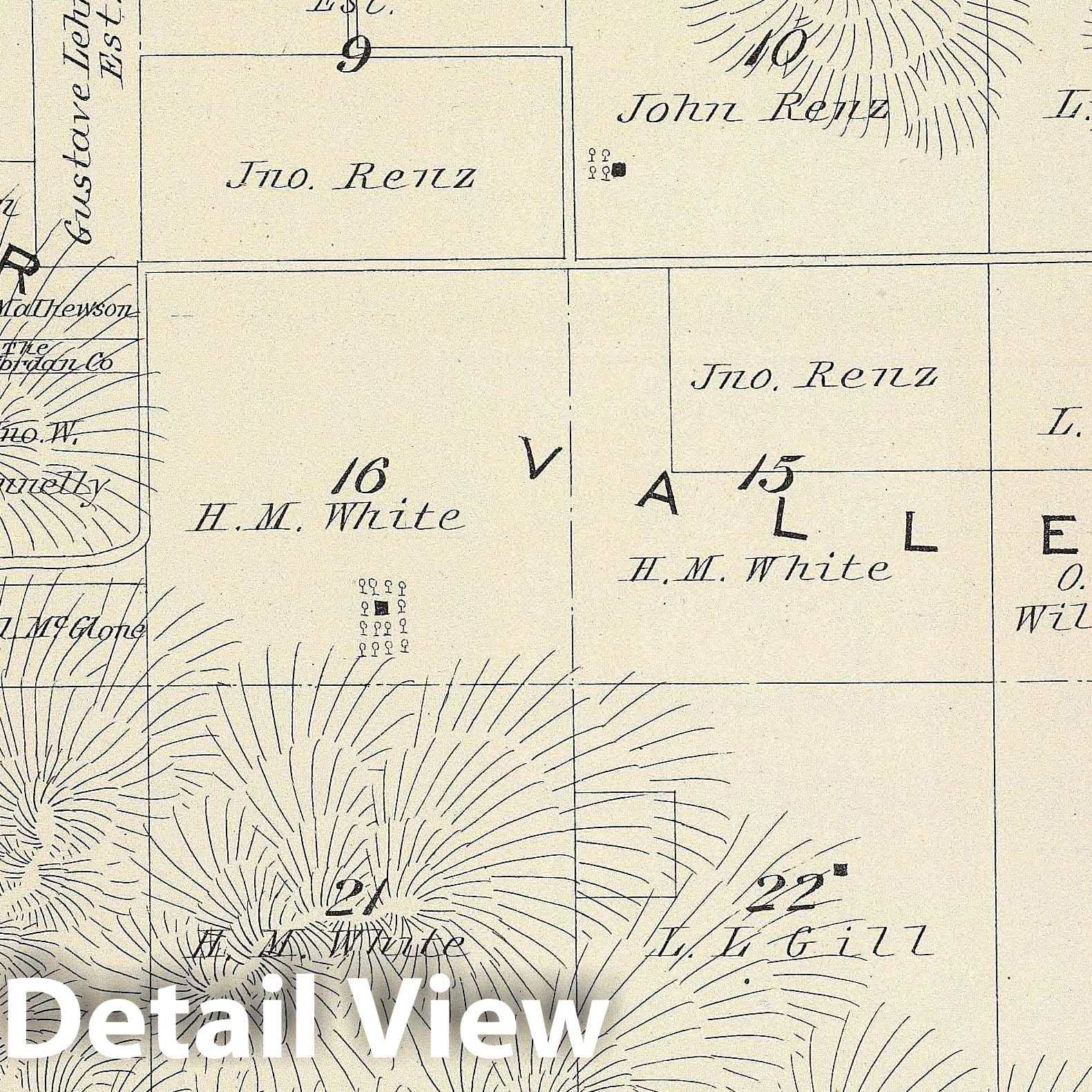 Township 21 South, Range 28 East, Tulare County, California - 1892 Survey Map