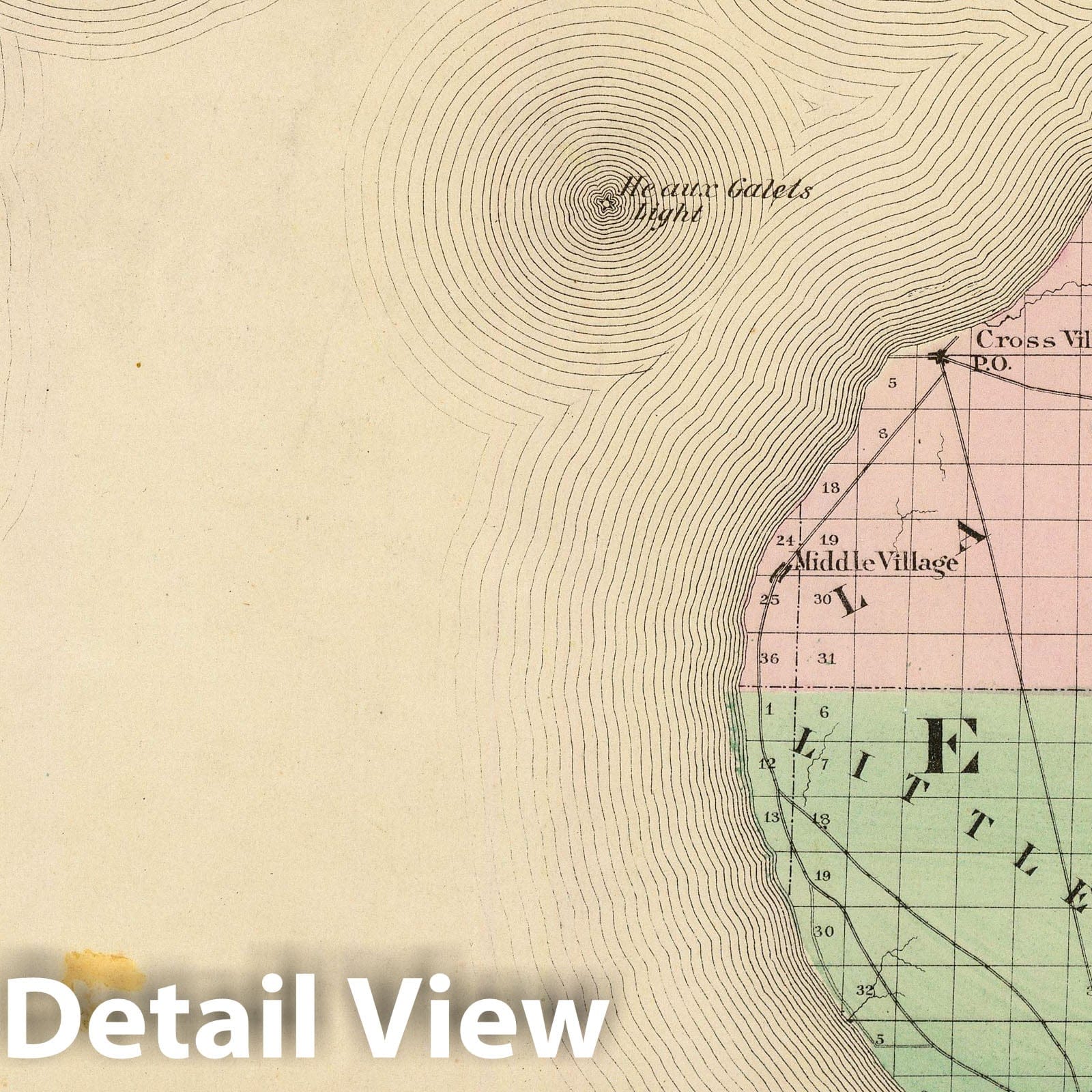 Emmet County, Michigan - Railroad Map, 1873 - Historical Map Print