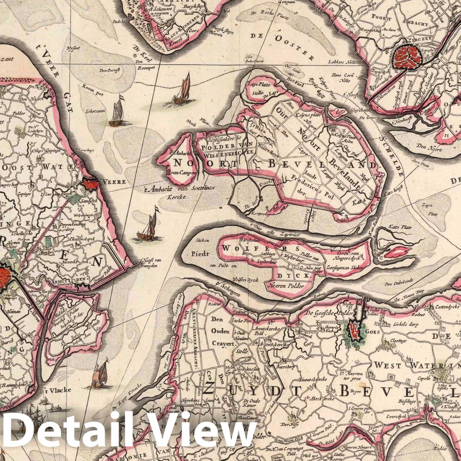 Zeeland, Netherlands 1682 - Historical Map Reproduction