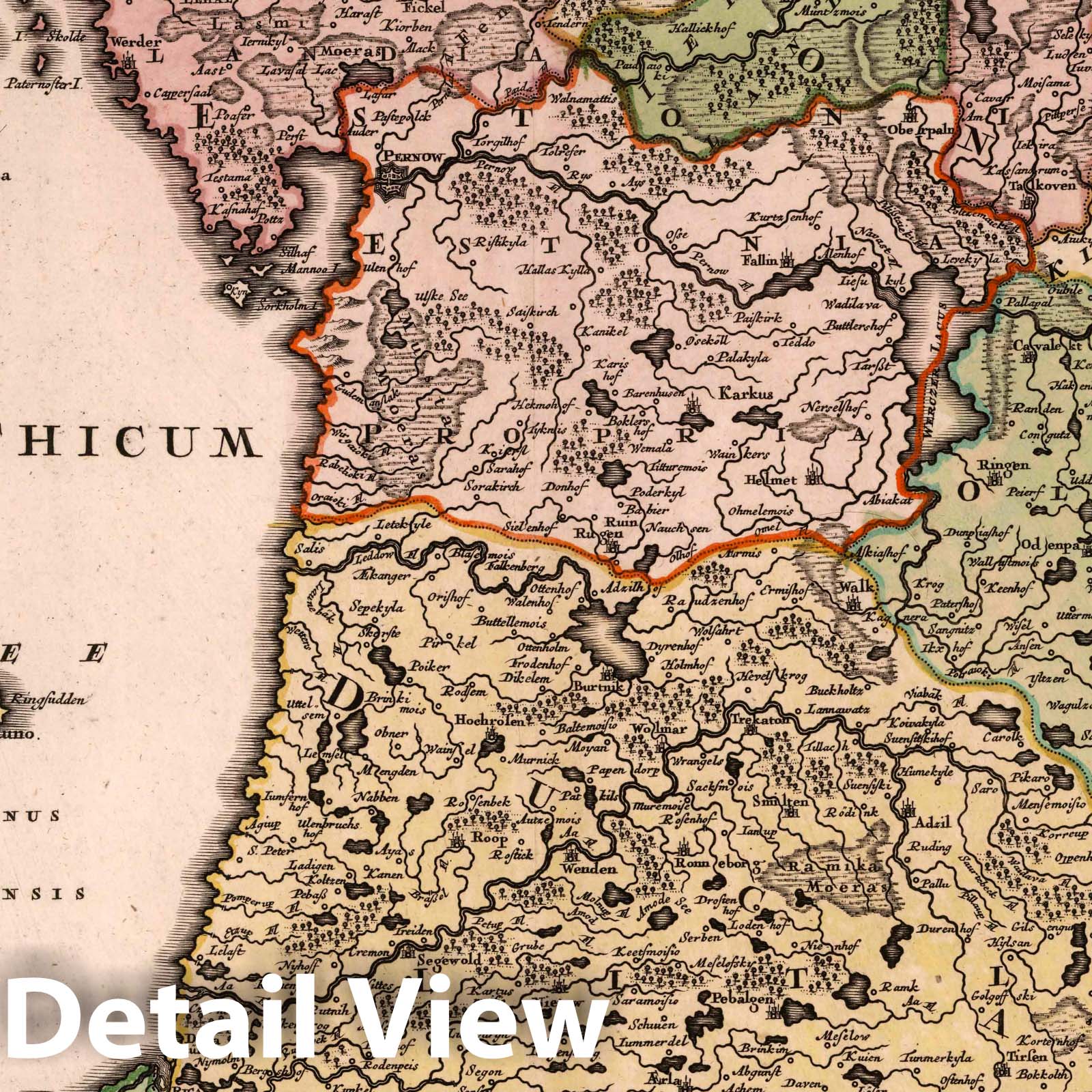 Livonia and Courland, 1788 - Historical Map Print