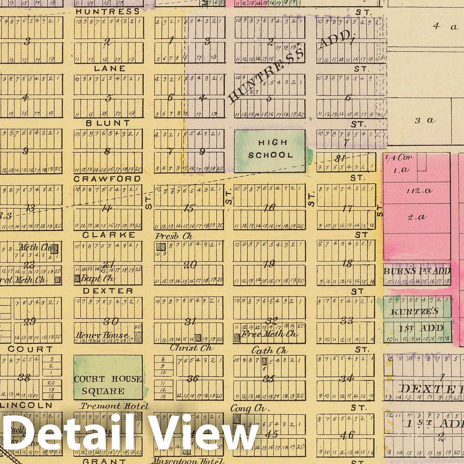 Clay Center - Military Map, 1887 - Kansas State Atlas Print
