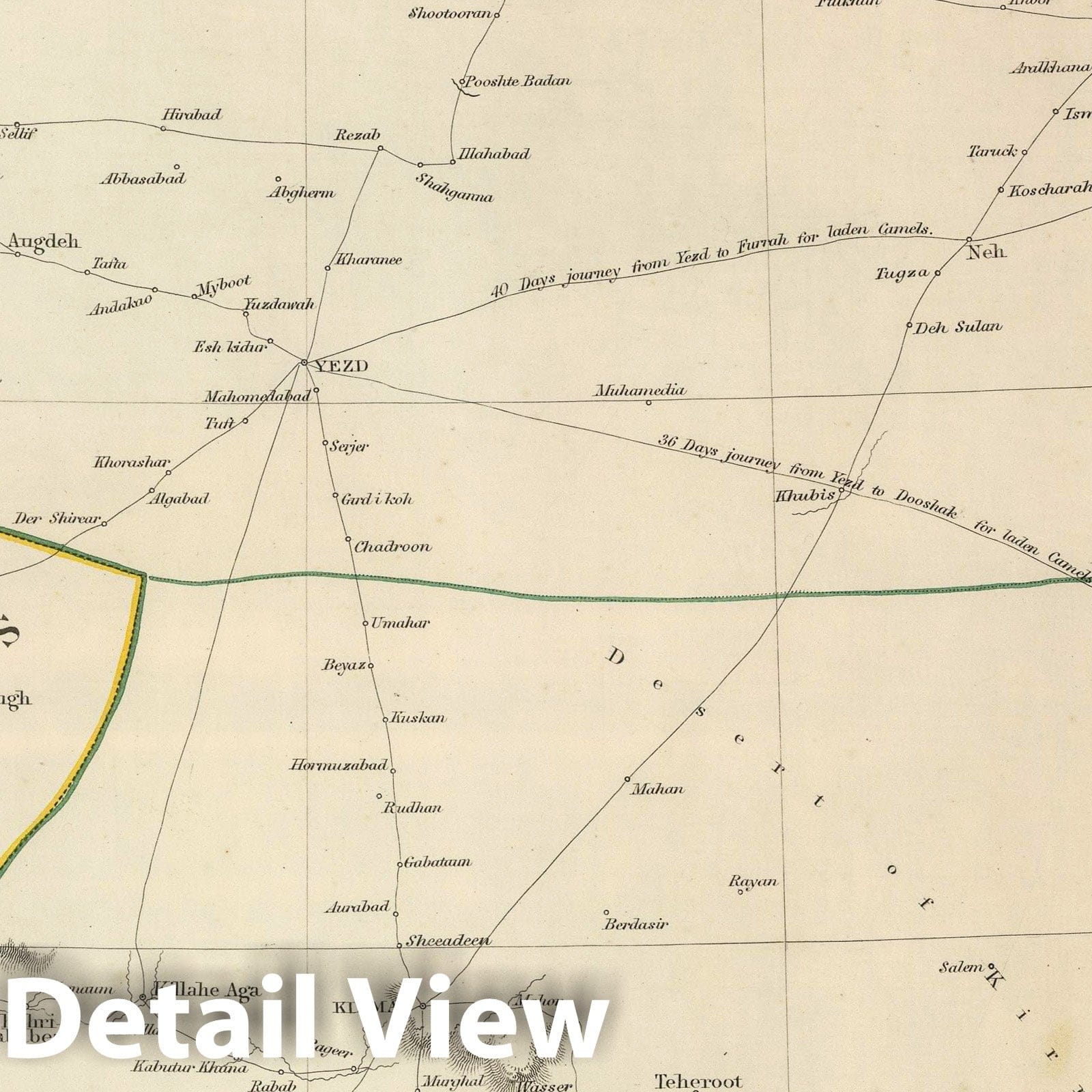 Eastern Persia, 1848 - Historical Map Print from Sharpe's Corresponding Atlas