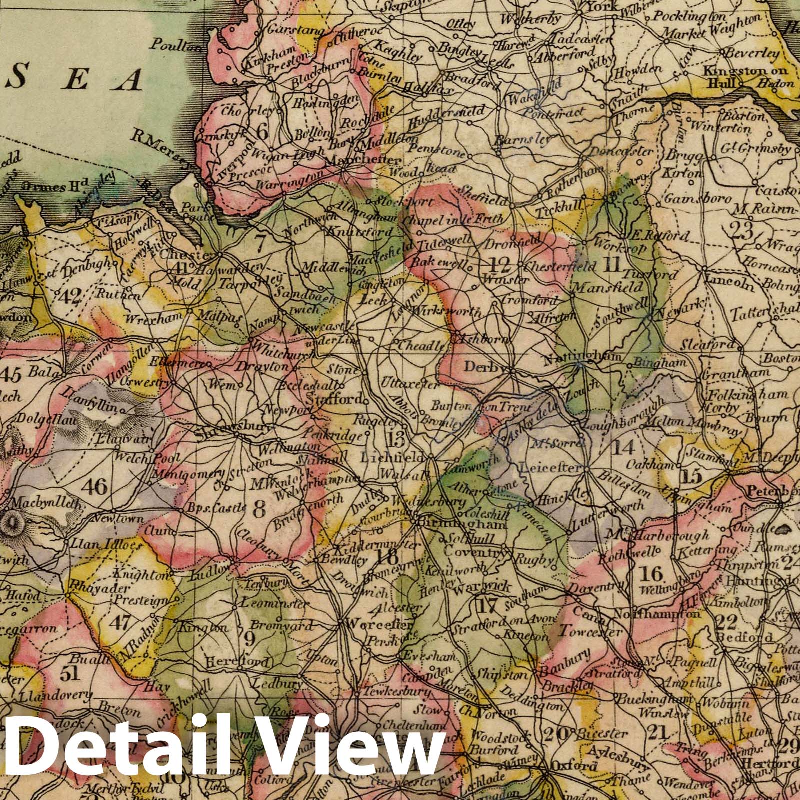 England and Wales - Road Map, 1814 - Historical Map Print