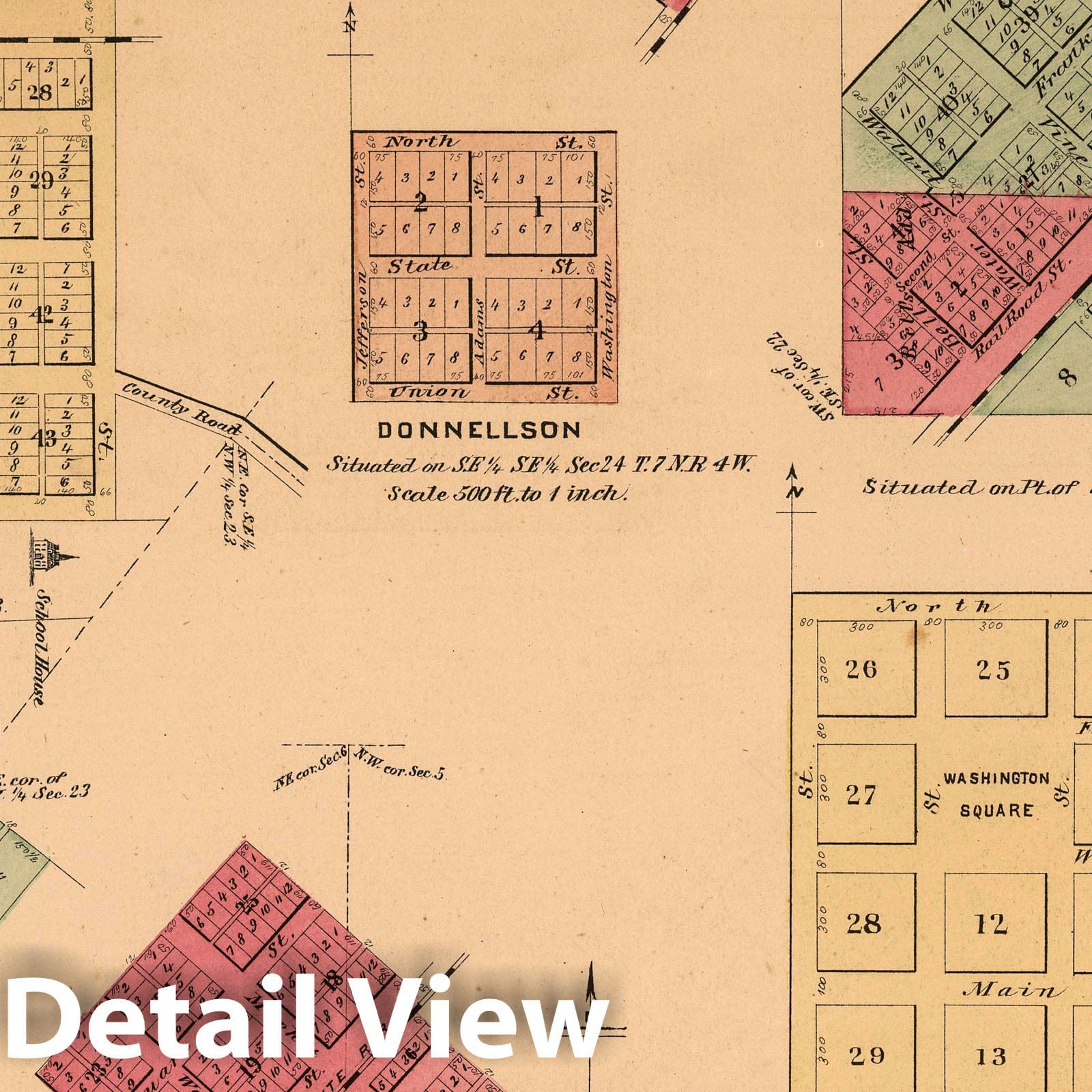 Nokomis Township, Montgomery County, Illinois - Property Map, 1874