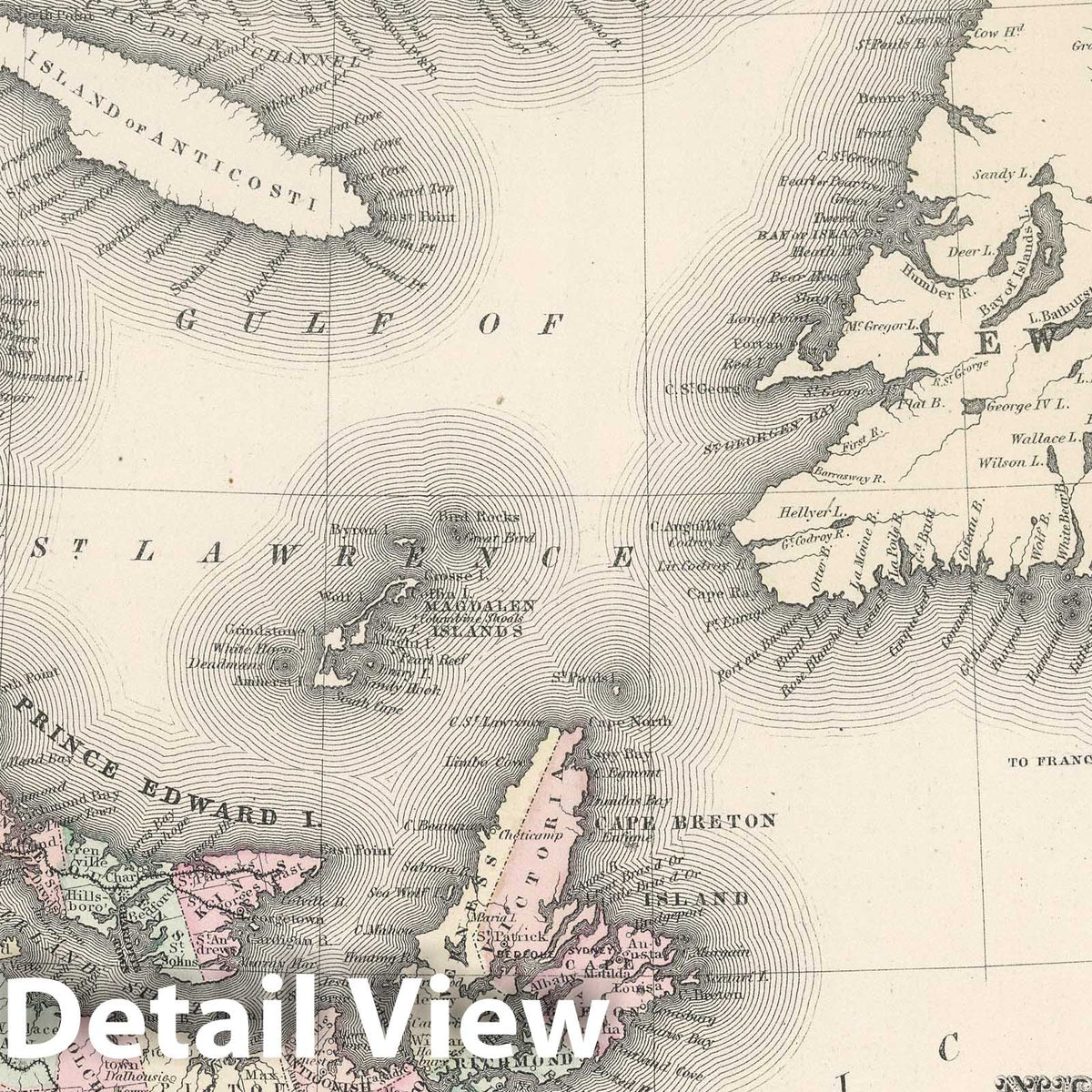 New Brunswick, Nova Scotia, Newfoundland, and Prince Edward Island - Railroad Map, 1878