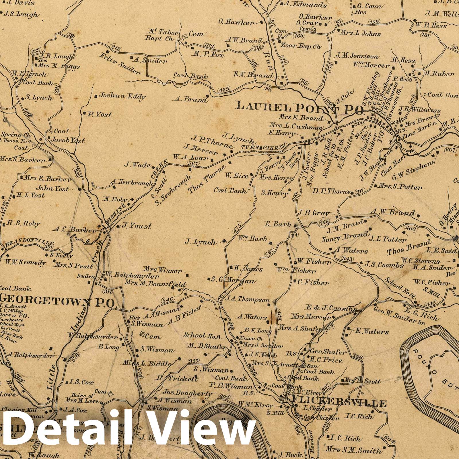 Grant Magisterial District, Monongalia County, West Virginia - Property Map, 1886