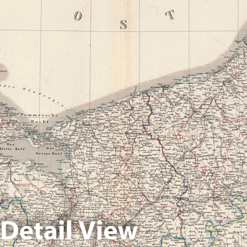 Historic Map : 1879 Pomerania, Germany and Poland. - Vintage Wall Art