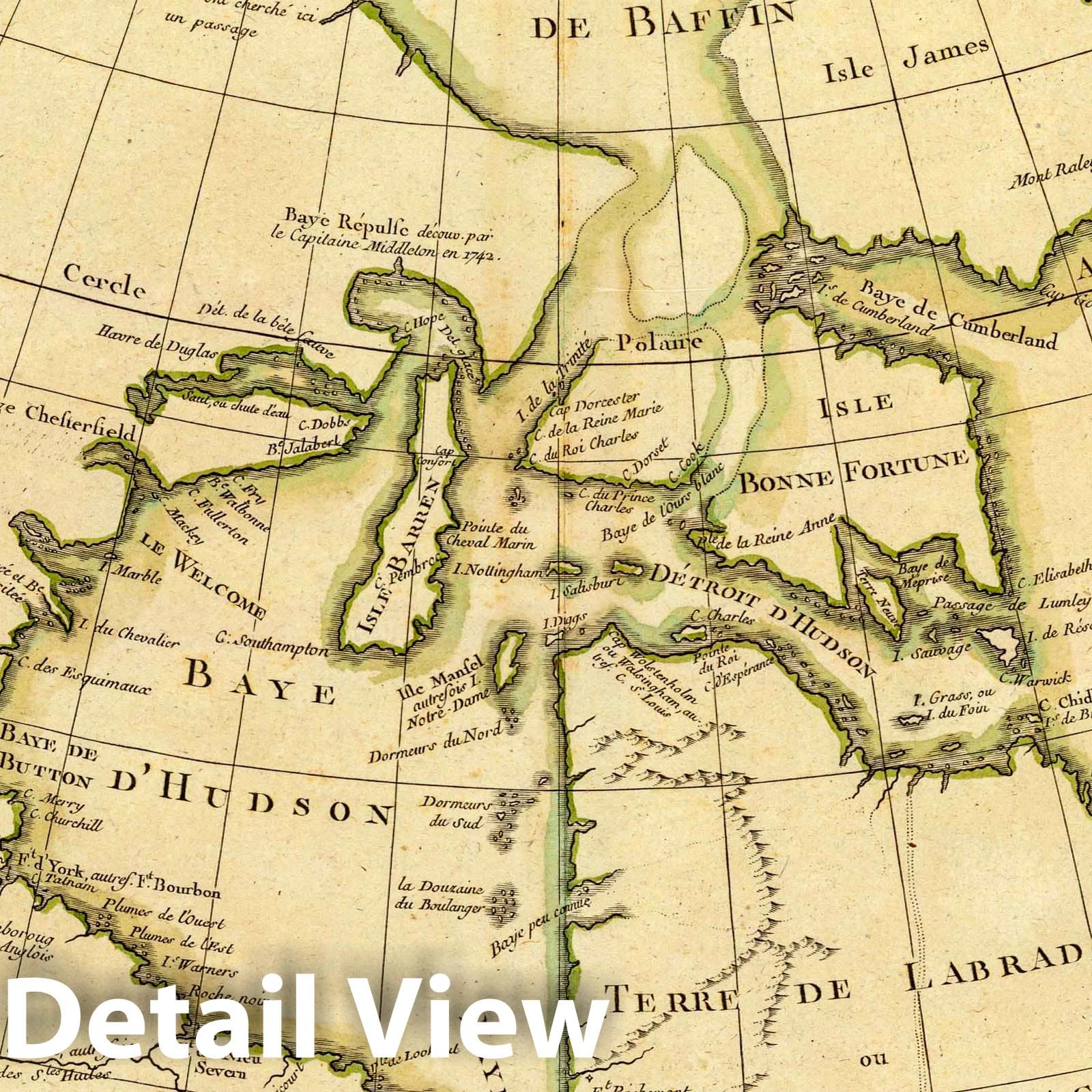 Canada, Labrador, Greenland, United States, Louisiana, Florida - 1783 Historical Map Print