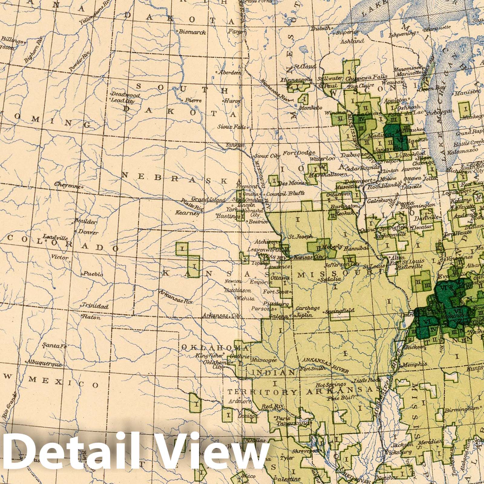 United States - Tobacco Production, 1903 - Historical Census Map Print