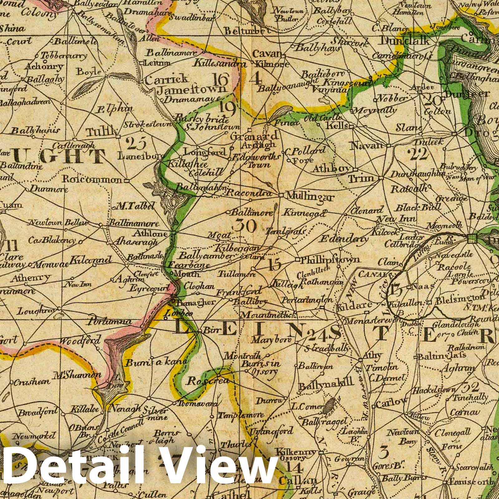 Ireland 1814 Historical Map Print from Carey's General Atlas