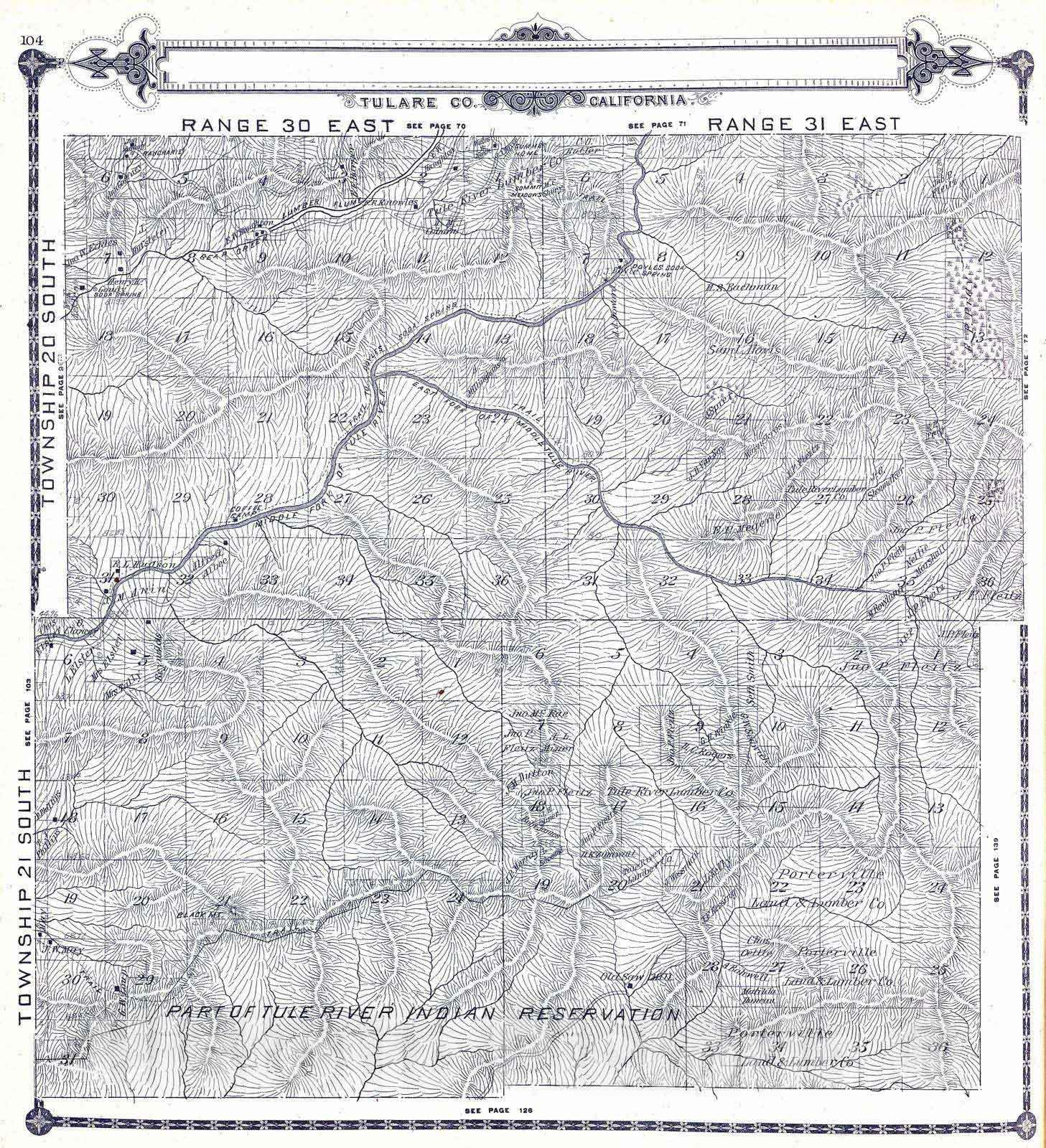 Historic Map : 1892 T.20-21S R.30-31E. - Vintage Wall Art
