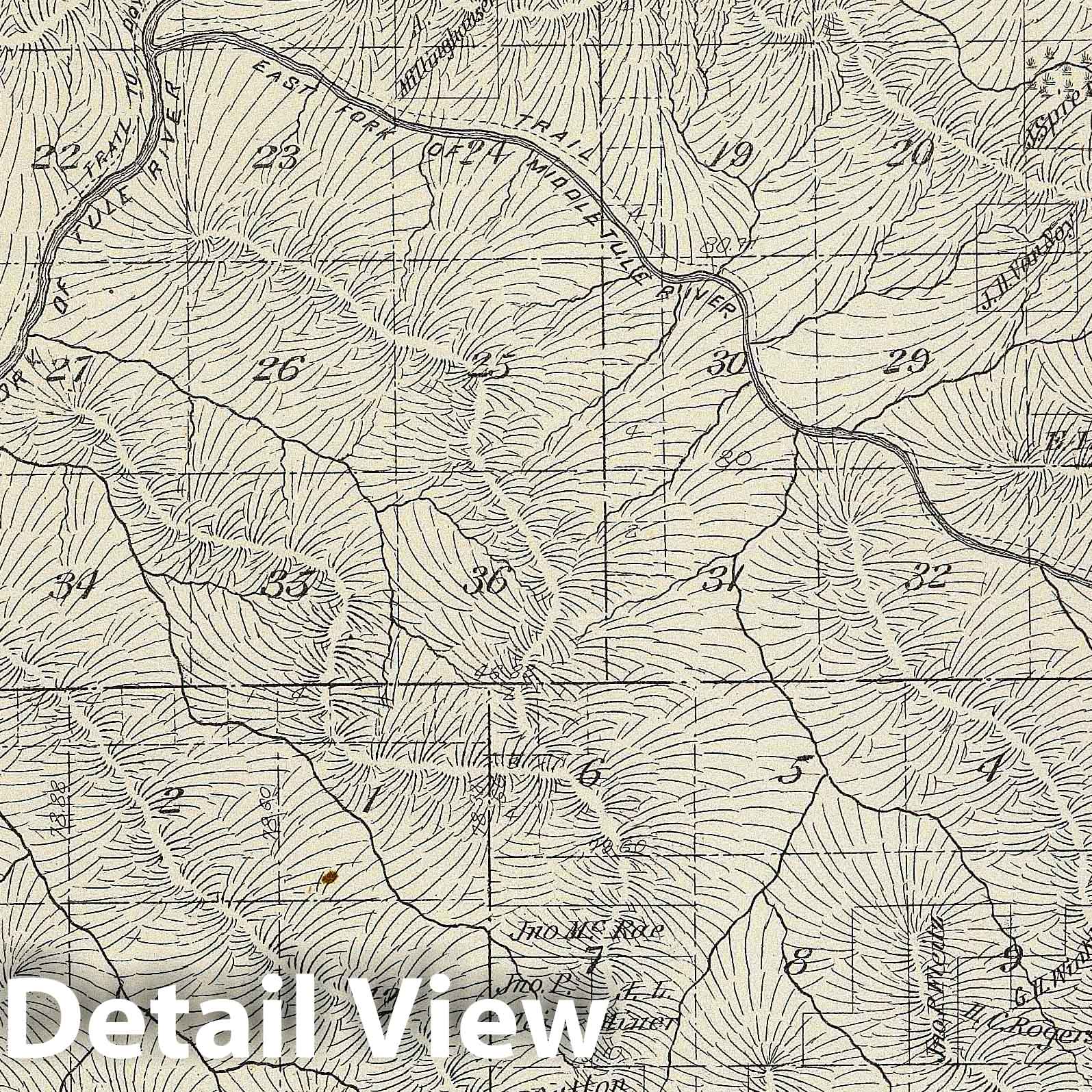 Townships 2021 South, Tulare County, California - Survey Map, 1892