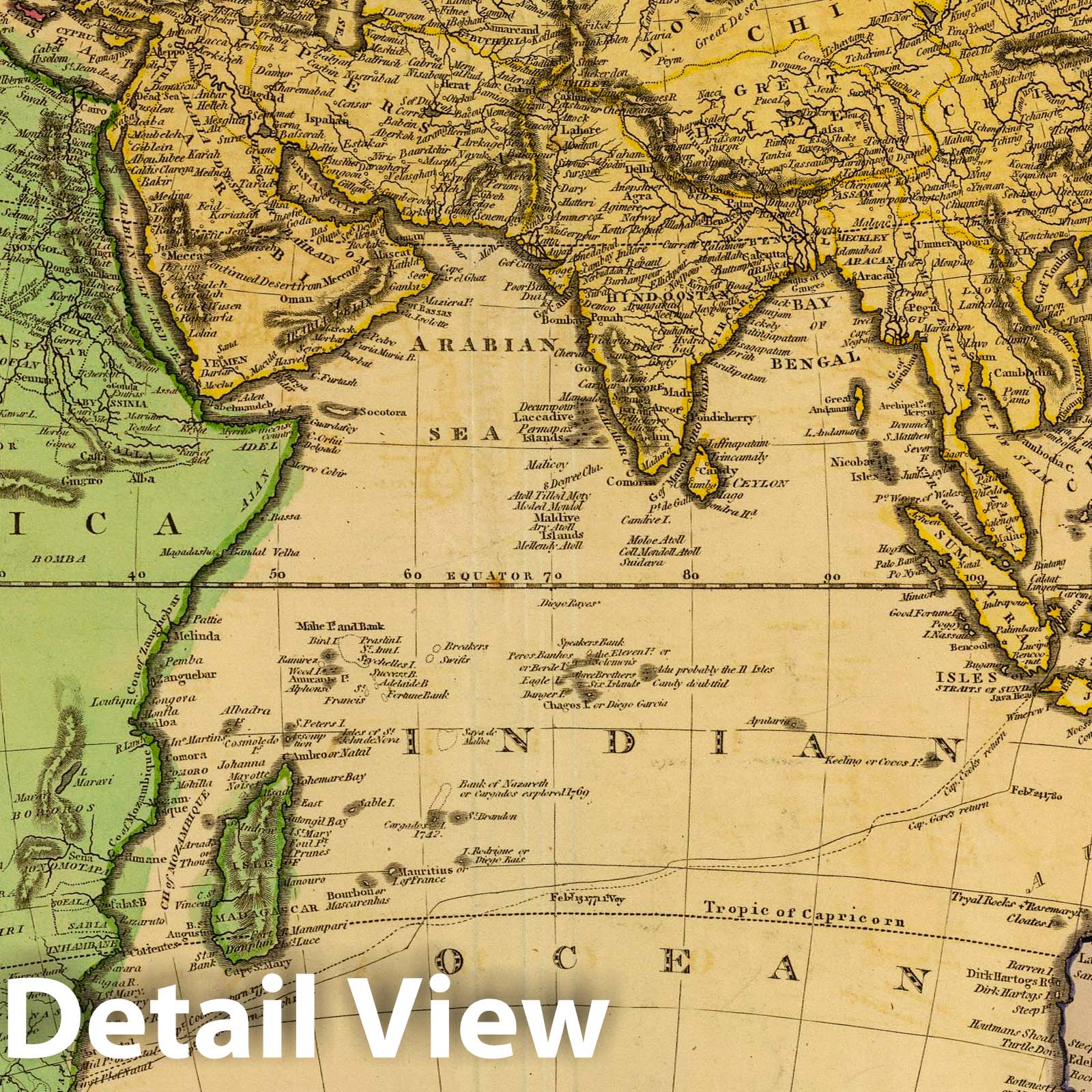 Eastern Hemisphere, 1831 - Historical Map Print