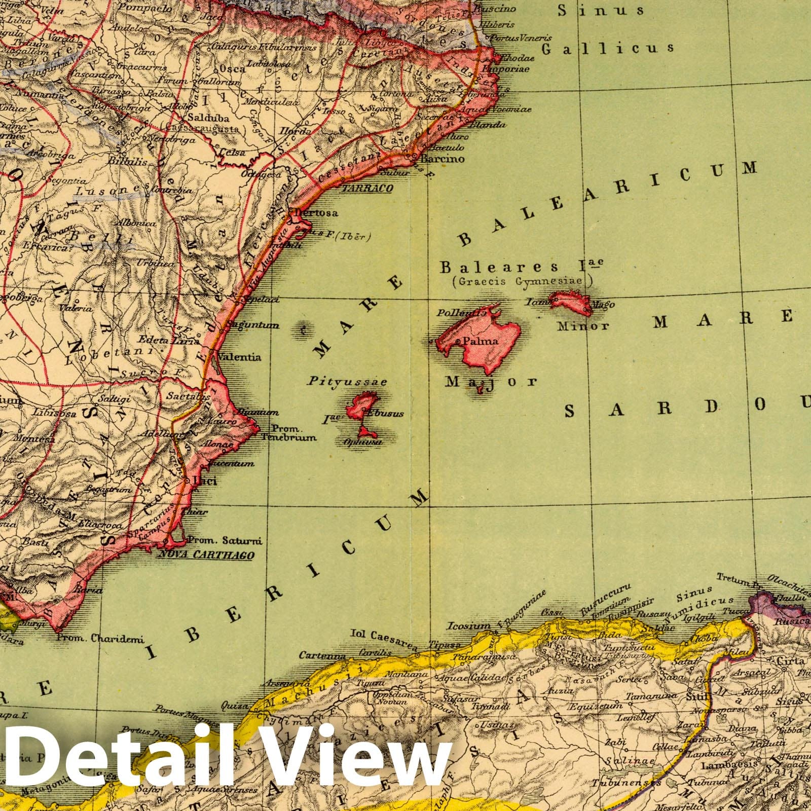 Hispania, Mauretania, and North Africa - Classical, 1903 - Historical Map Print