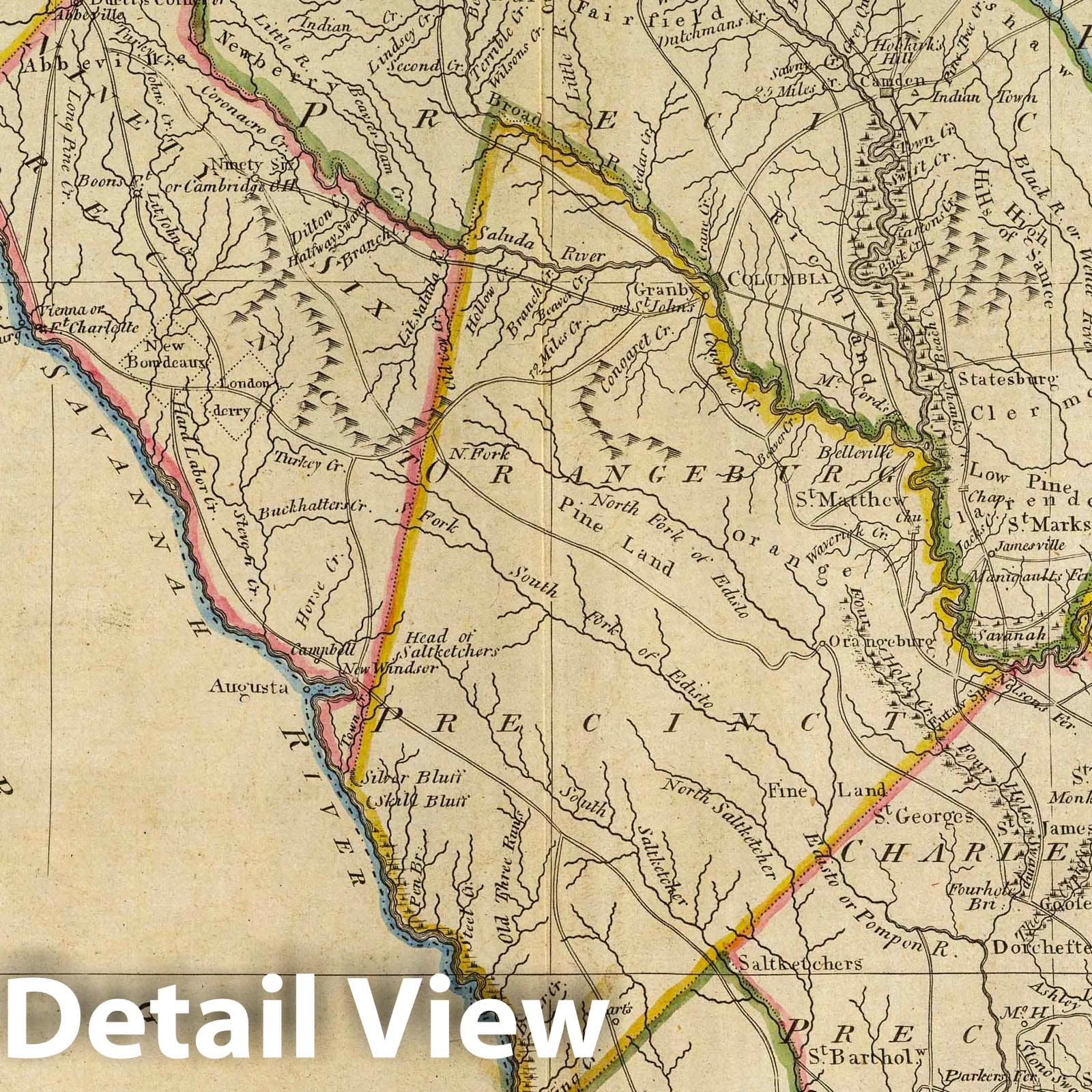South Carolina, 1814 - Historical Map Print from Carey's General Atlas