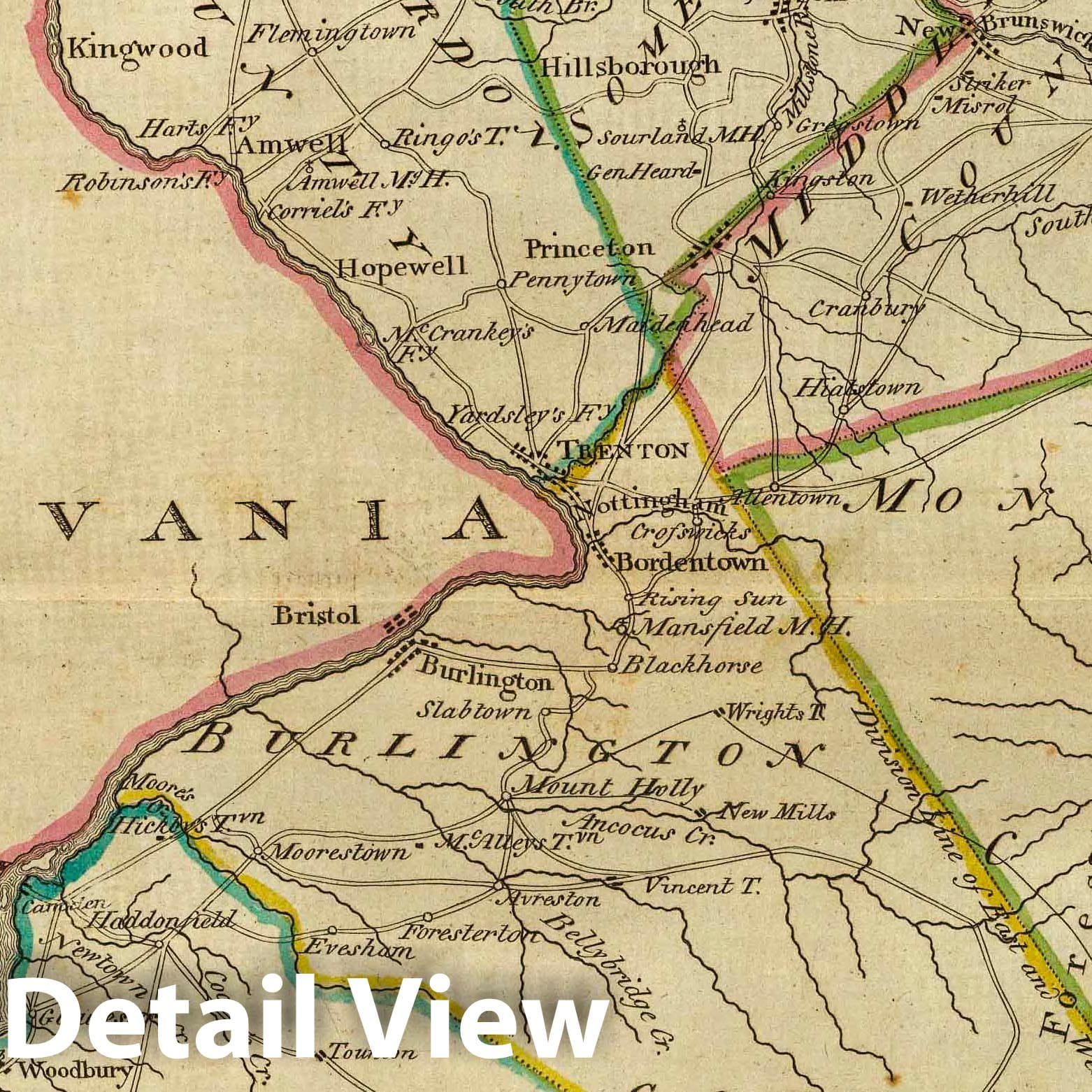 New Jersey 1814 Historical Map Print