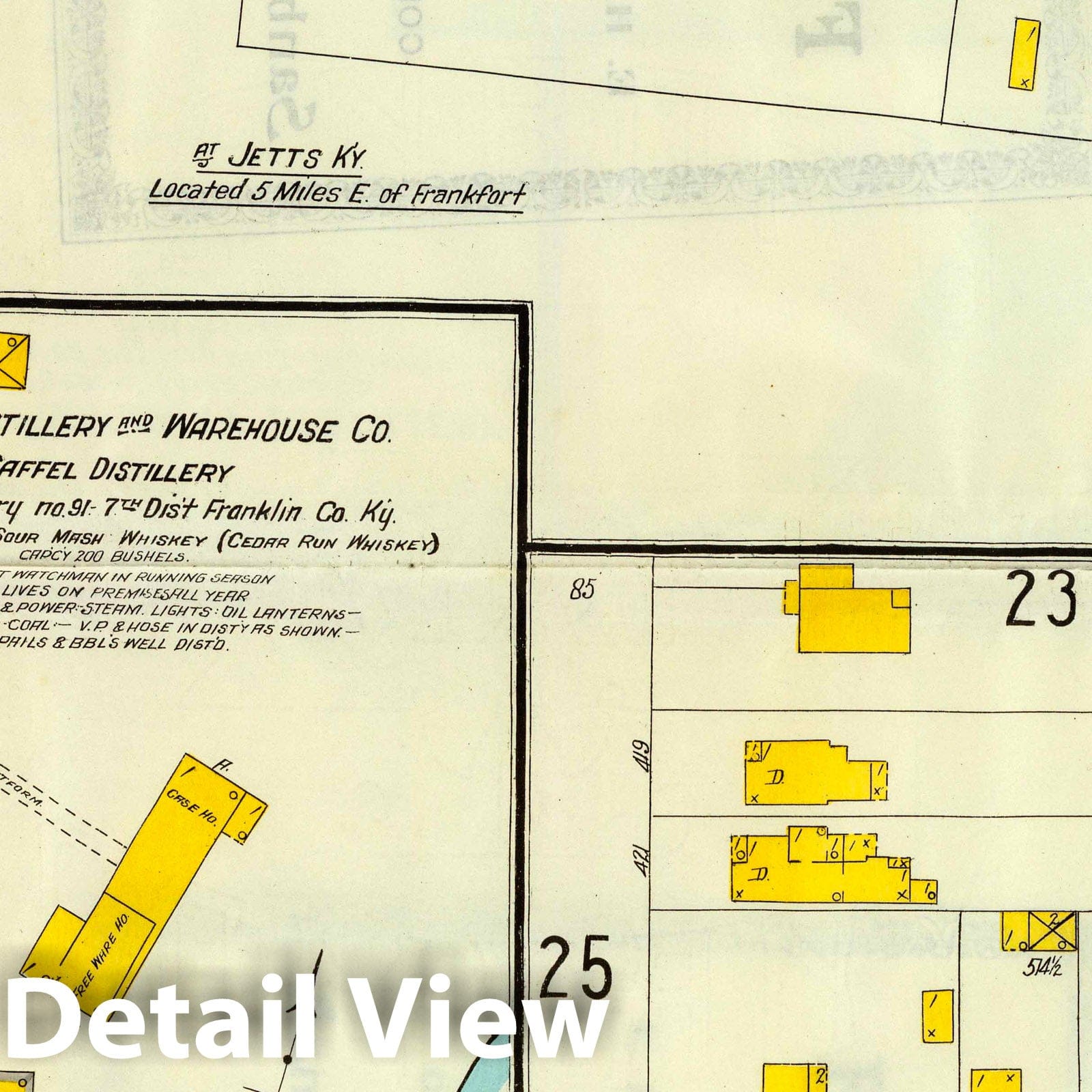 Frankfort, Kentucky Fire Insurance Map - Sheet 27, 1907 - Historical Map Print