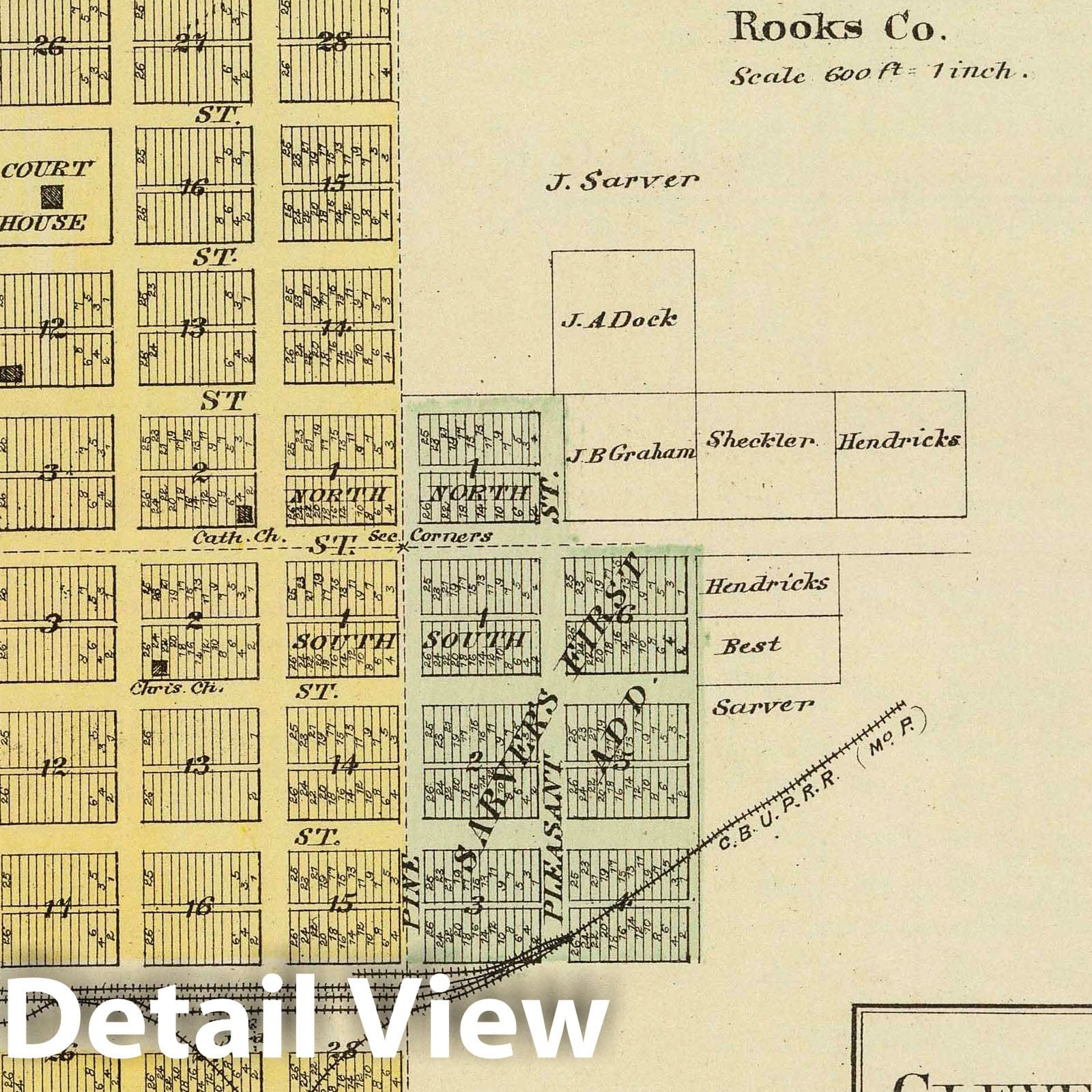 Stockton, Woodston, Rock Port, Clayton, and Decatur Counties, Kansas - 1887 Historical Map Print