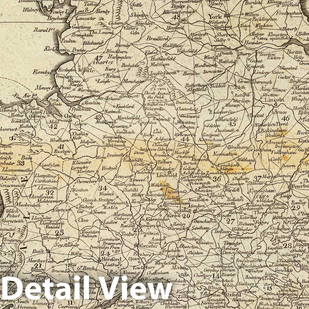 Historic Map : 1796 Map of England and Wales. - Vintage Wall Art