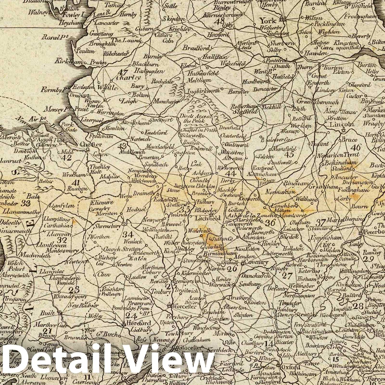 England and Wales - Nautical Chart, 1796 - Historical Map Print