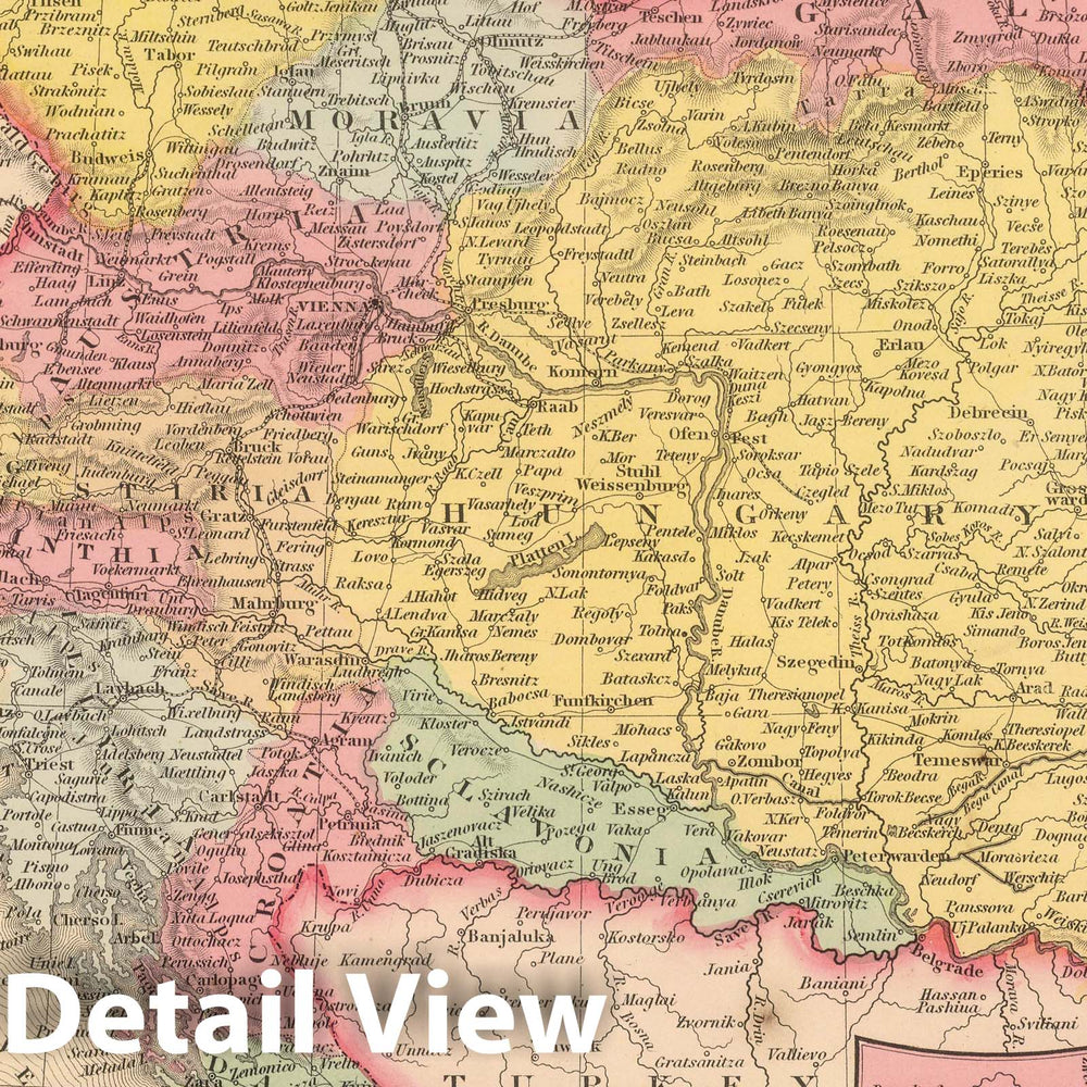Historic Map : 1859 Austrian Empire. - Vintage Wall Art