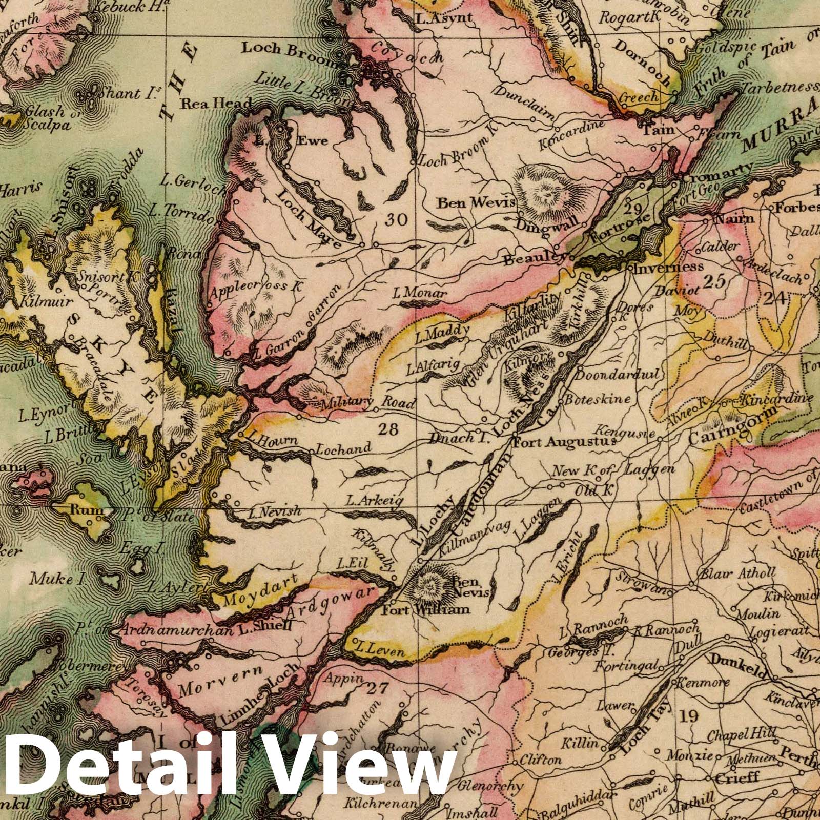 Scotland with Shetland Islands - 1814 Nautical Chart Print