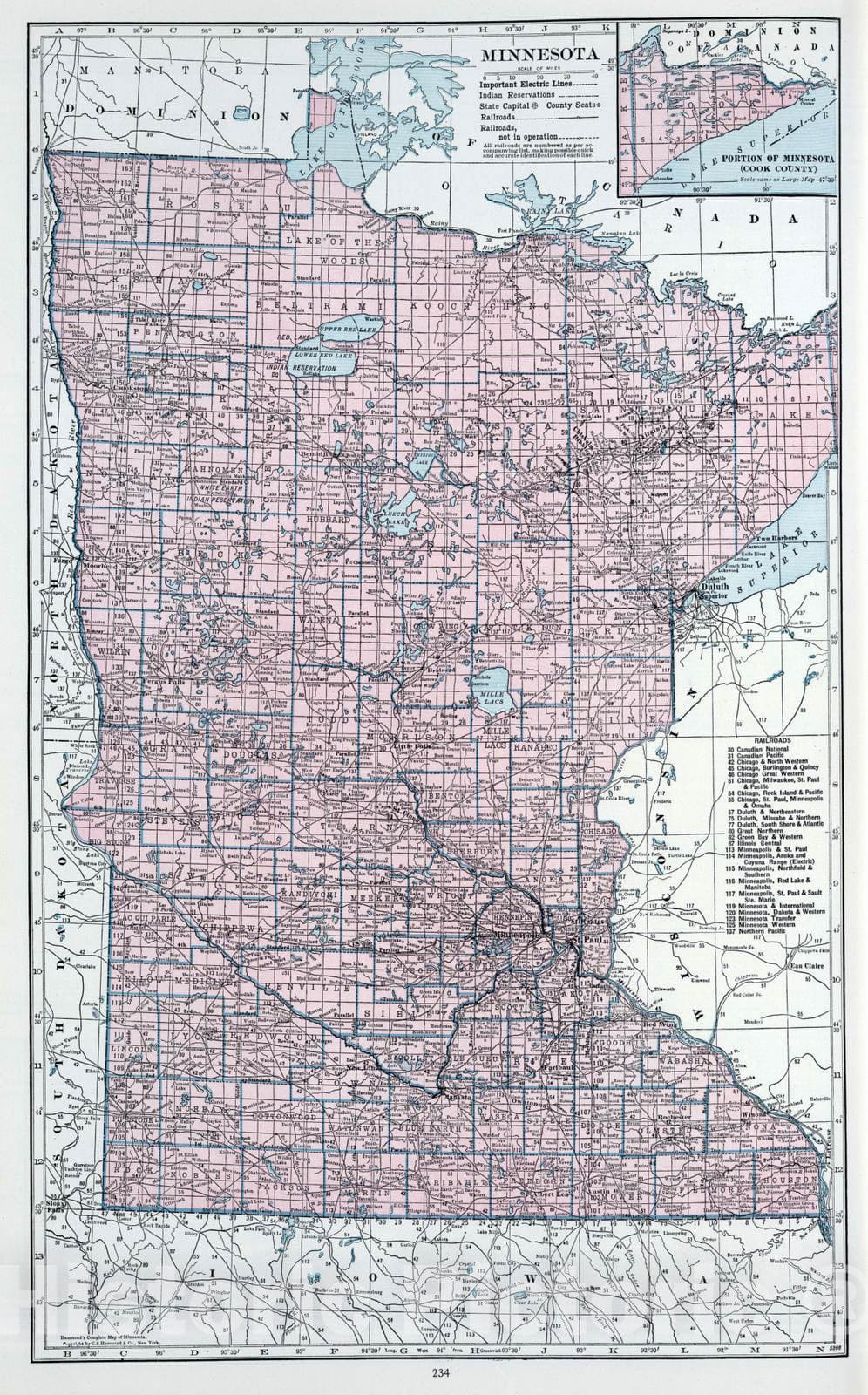 Historic Map : 1948 Minnesota. - Vintage Wall Art