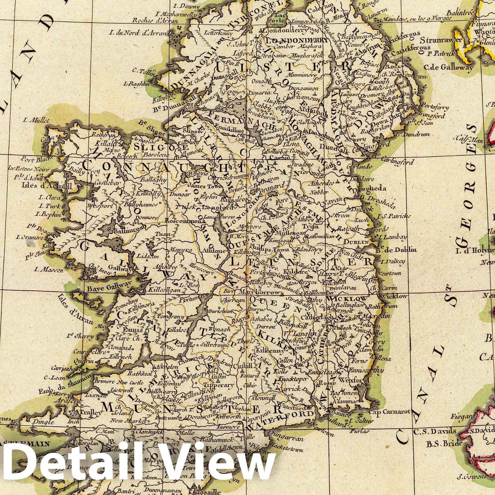 Scotland - Boundary Map, 1787 - Historical Map Print